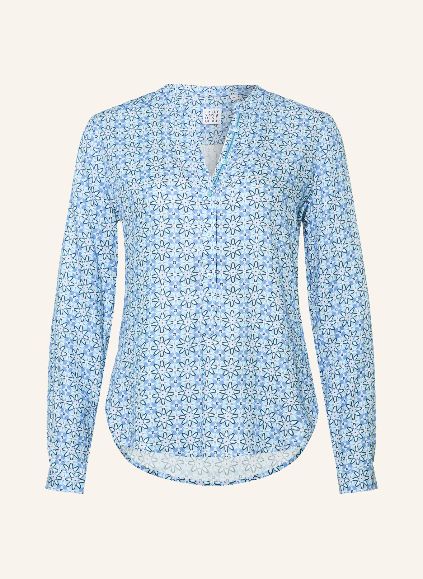 Emily VAN DEN BERGH Blusenshirt: HELLBLAU / BEIGE / WEISS