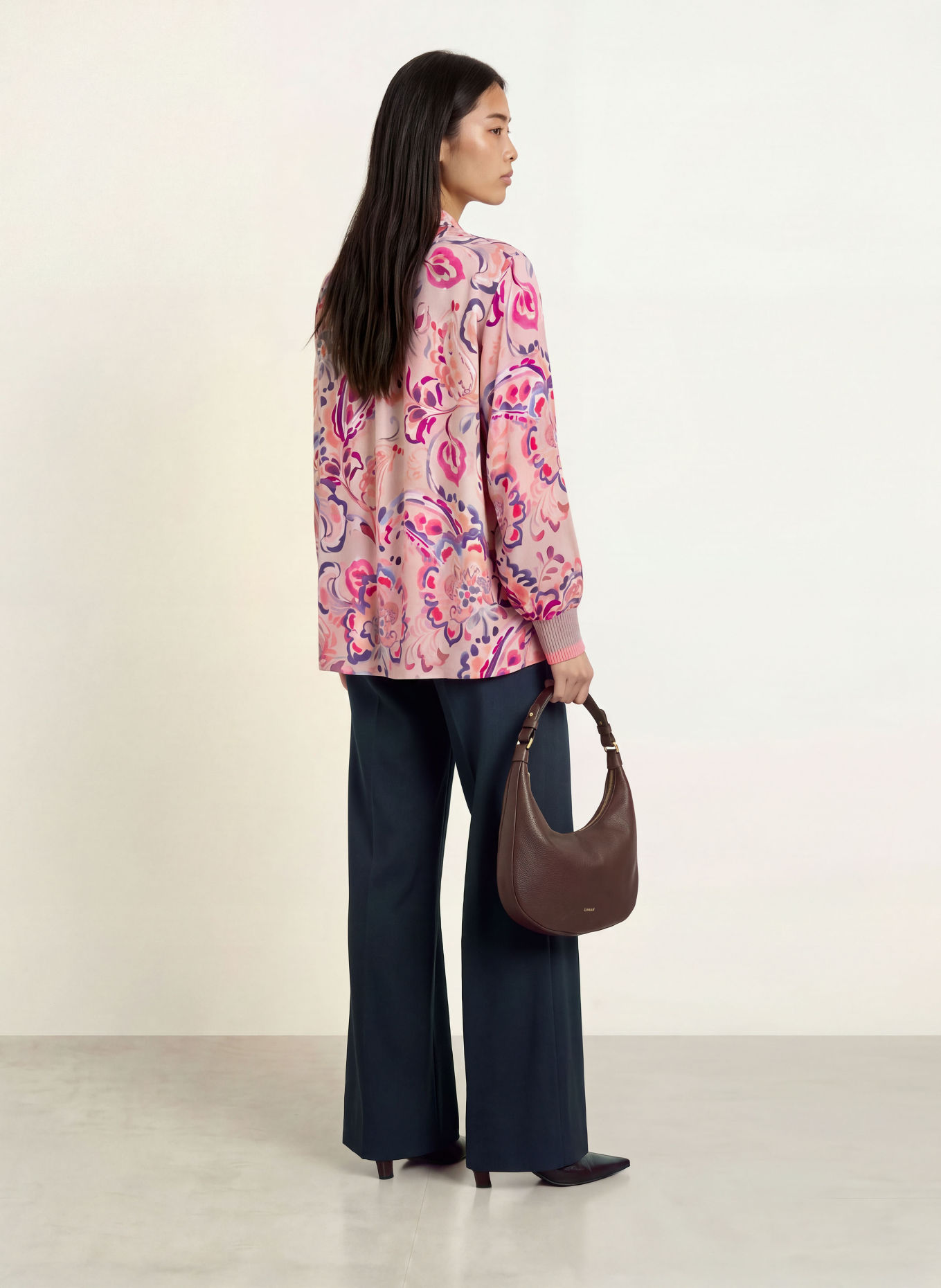 Emily VAN DEN BERGH Blouse: ROSÉ / ROZE / DONKERBLAUW
