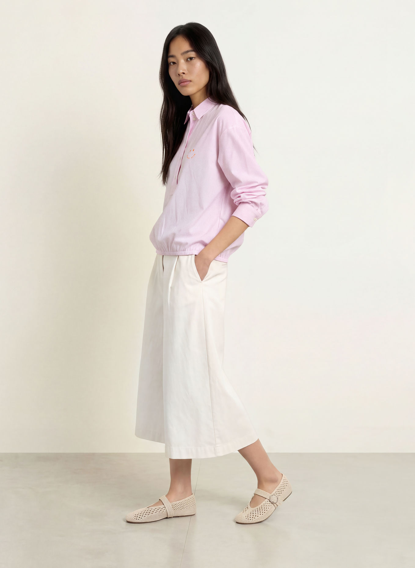 Emily VAN DEN BERGH Blusenshirt: ROSA / WEISS