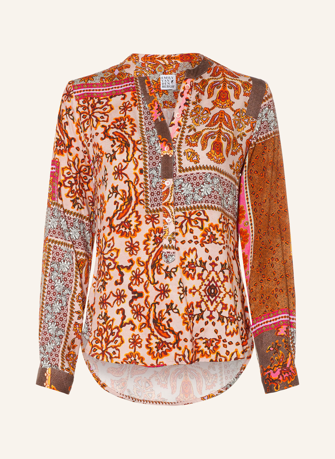 Emily VAN DEN BERGH Blusenshirt: ORANGE / BRAUN / PINK
