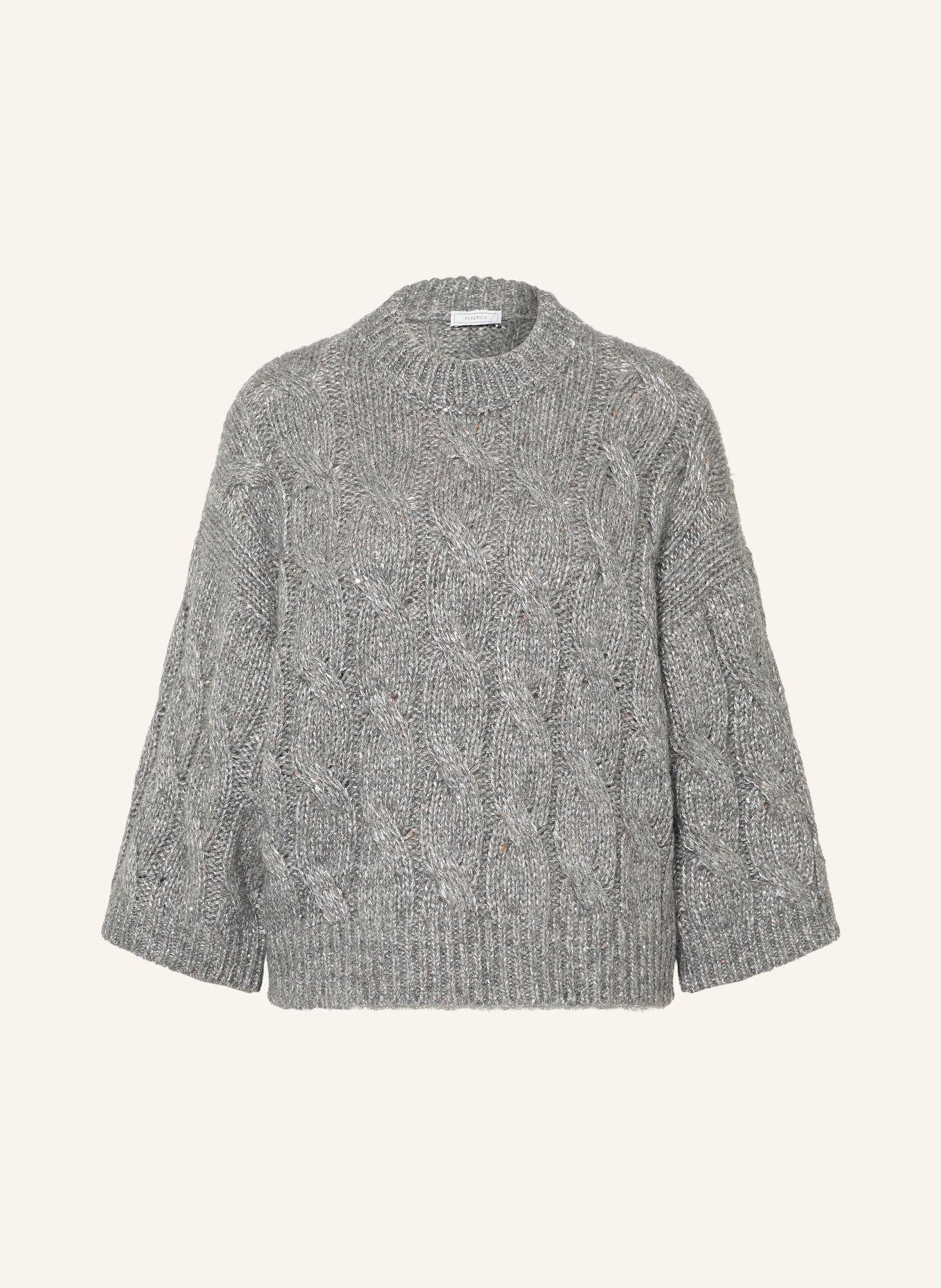 PESERICO Pullover med alpaka og pailletter: MØRKEGRÅ