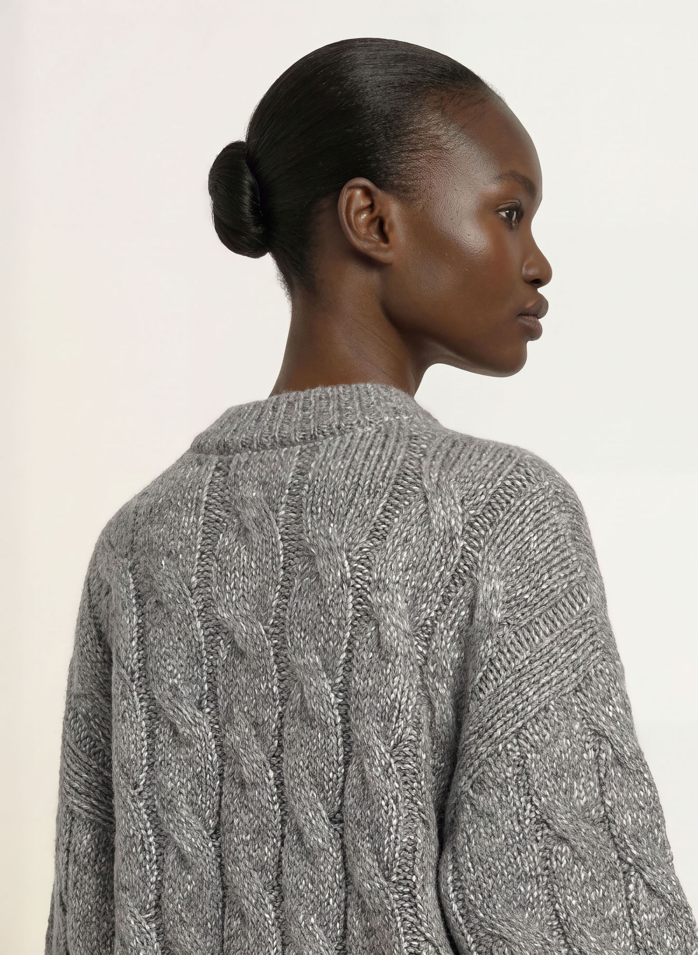 PESERICO Pullover med alpaka og pailletter: MØRKEGRÅ