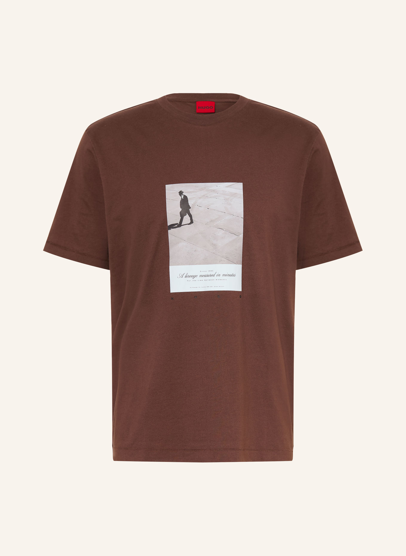 HUGO T-shirt DEVRO: MARRON FONCÉ