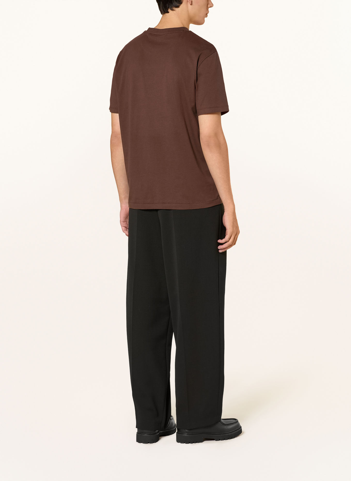HUGO T-shirt DEVRO: MARRON FONCÉ