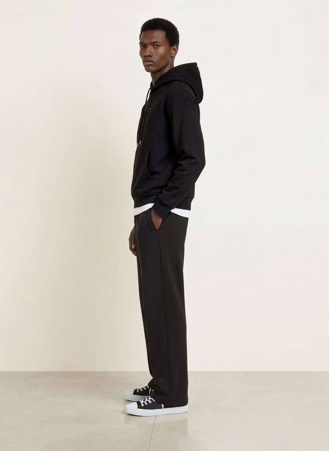 HUGO Hoodie DEVROHOOD: ZWART