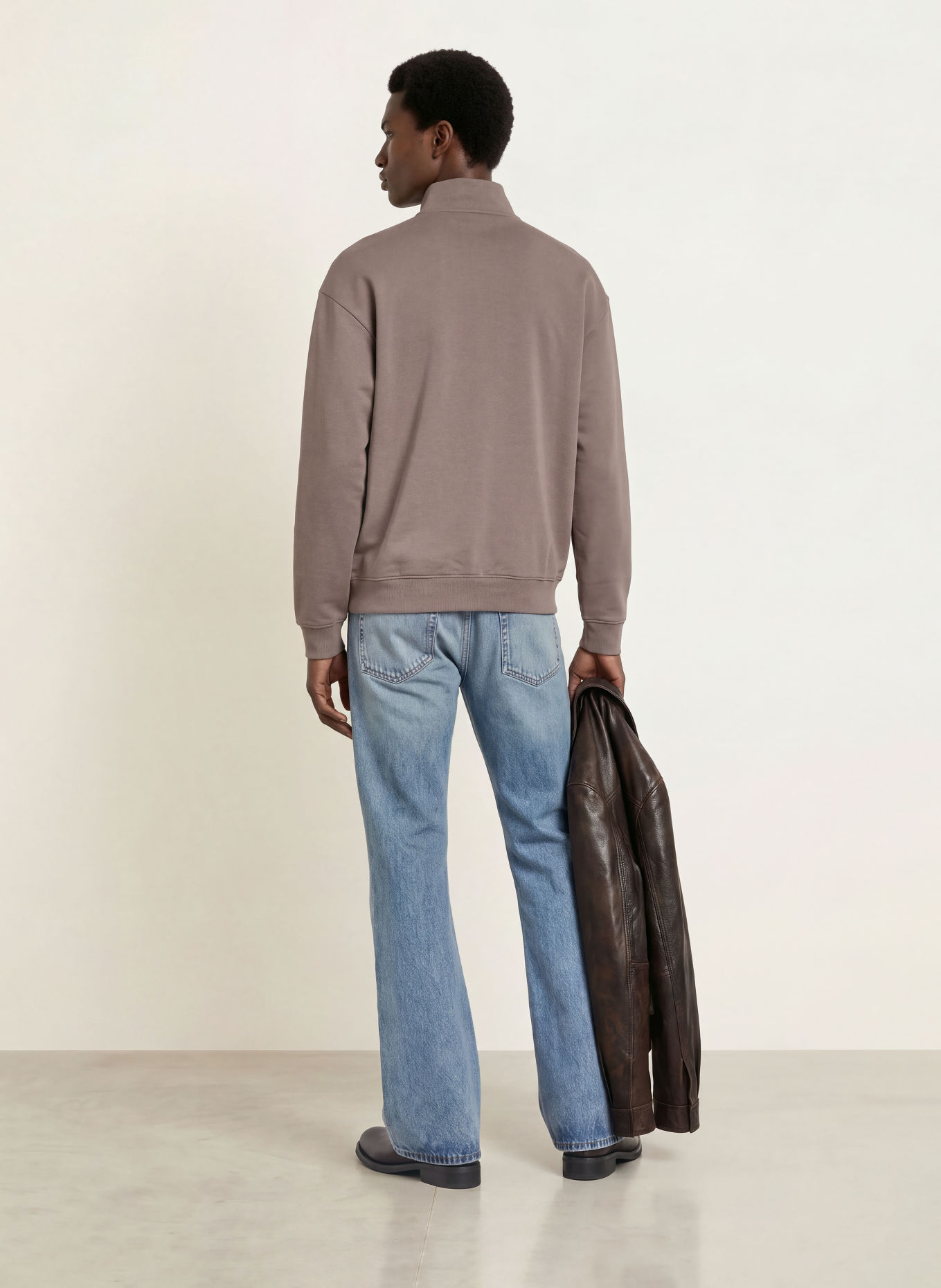 HUGO Sweat-Troyer DALIZIP: TAUPE