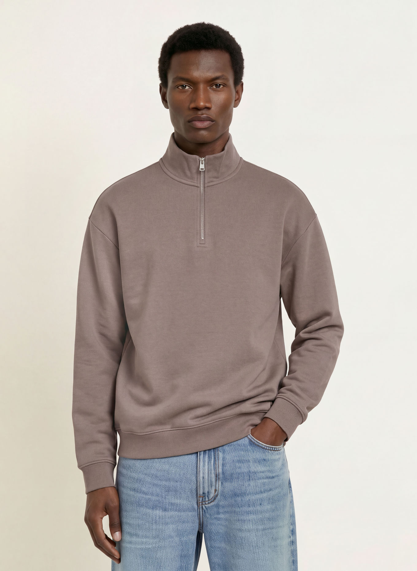 HUGO Sweat-Troyer DALIZIP: TAUPE