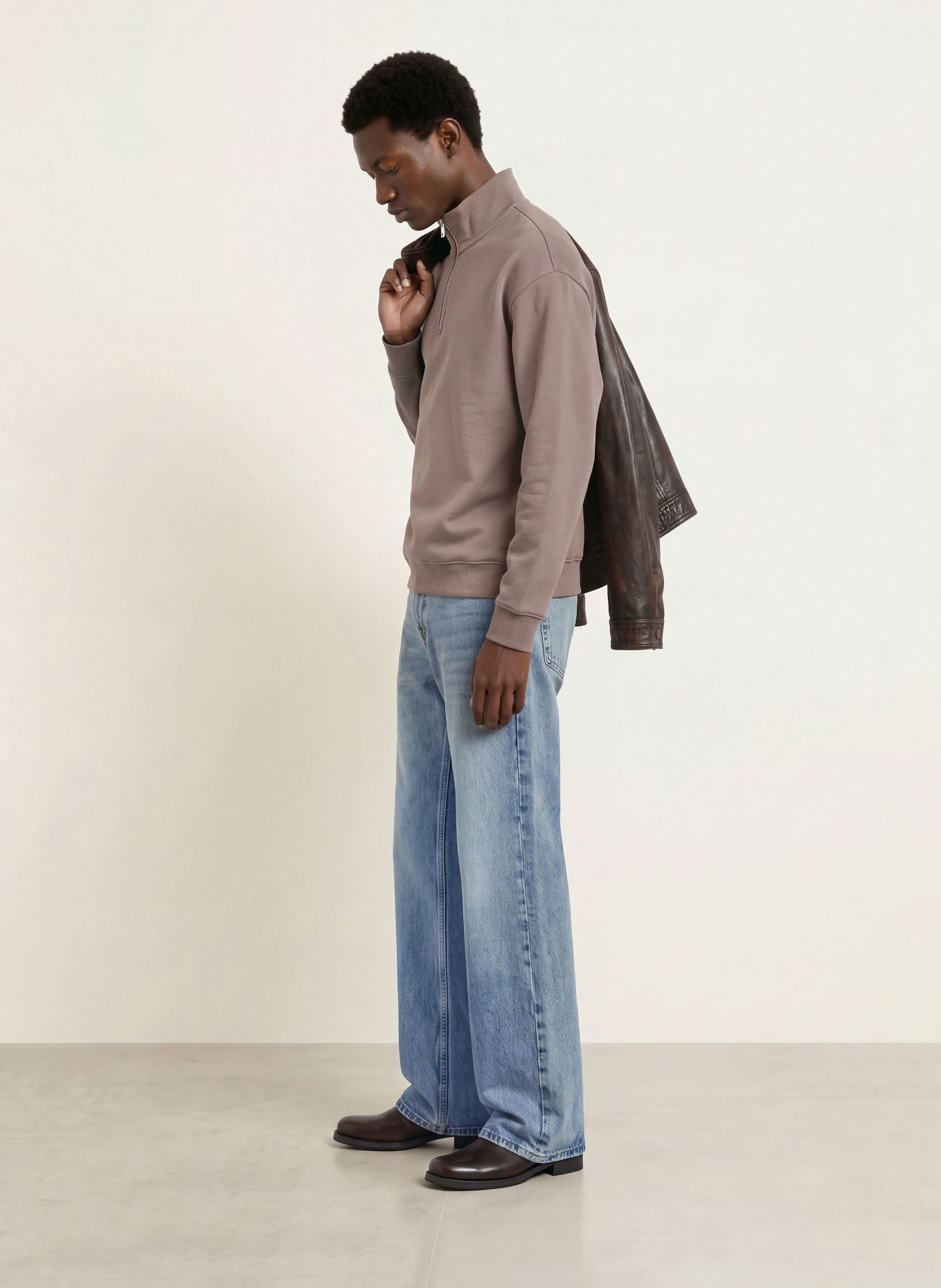 HUGO Sweat-Troyer DALIZIP: TAUPE