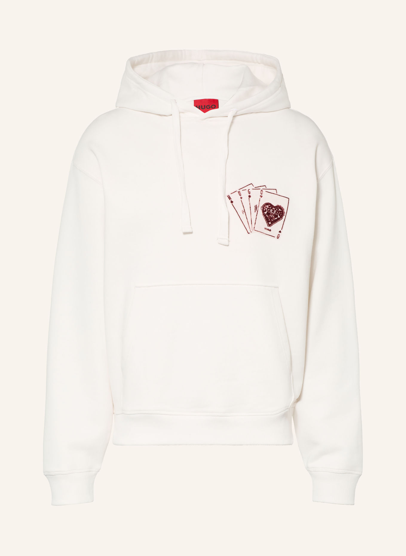 HUGO DEWERHOOD Hoodie: WHITE