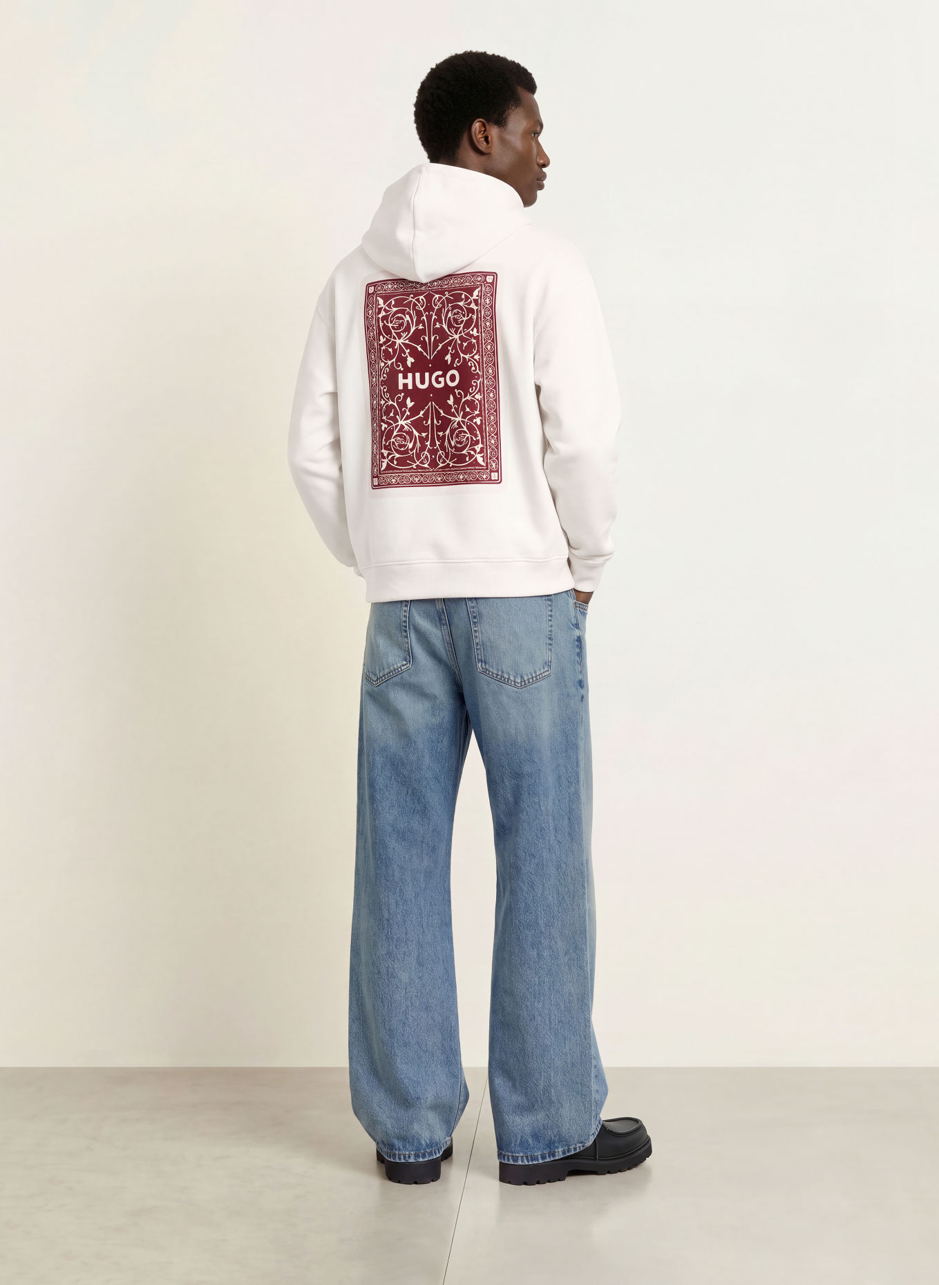 HUGO DEWERHOOD Hoodie: WHITE