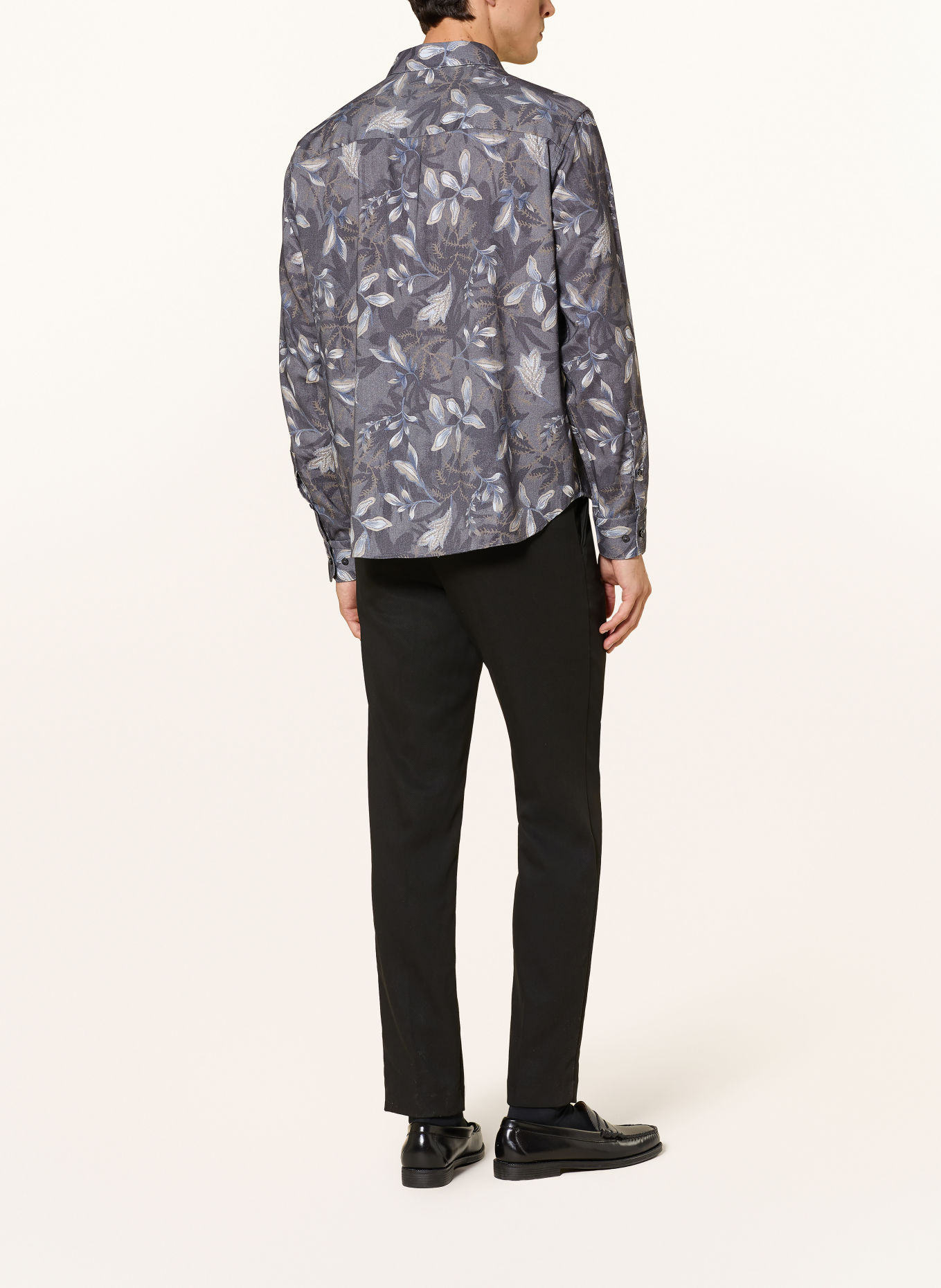 JOOP! Chemise MILES coupe ample: GRIS FONCÉ / BEIGE / BLEU GRIS