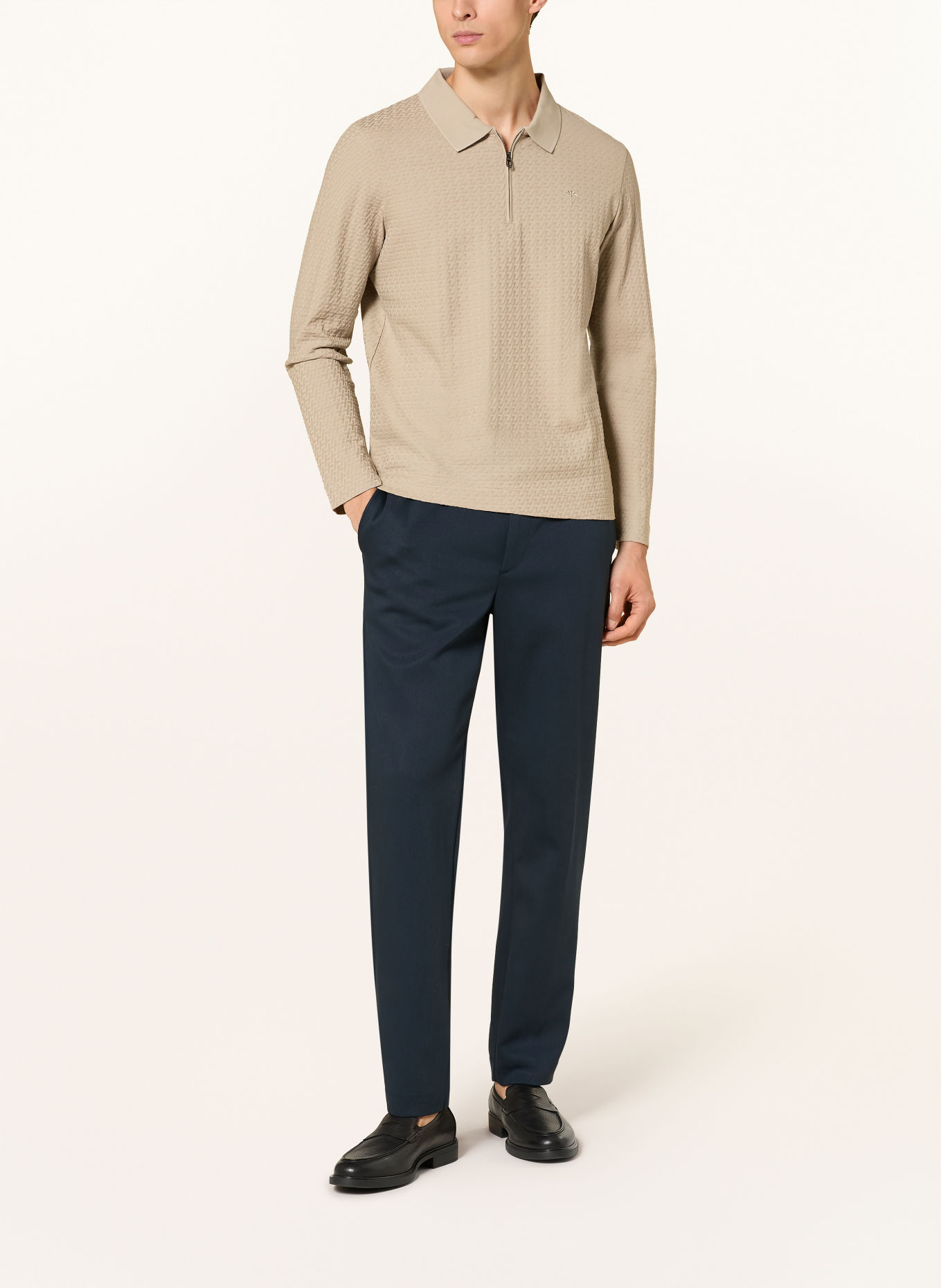 JOOP! Gebreid poloshirt TURVIN Modern Fit: BEIGE