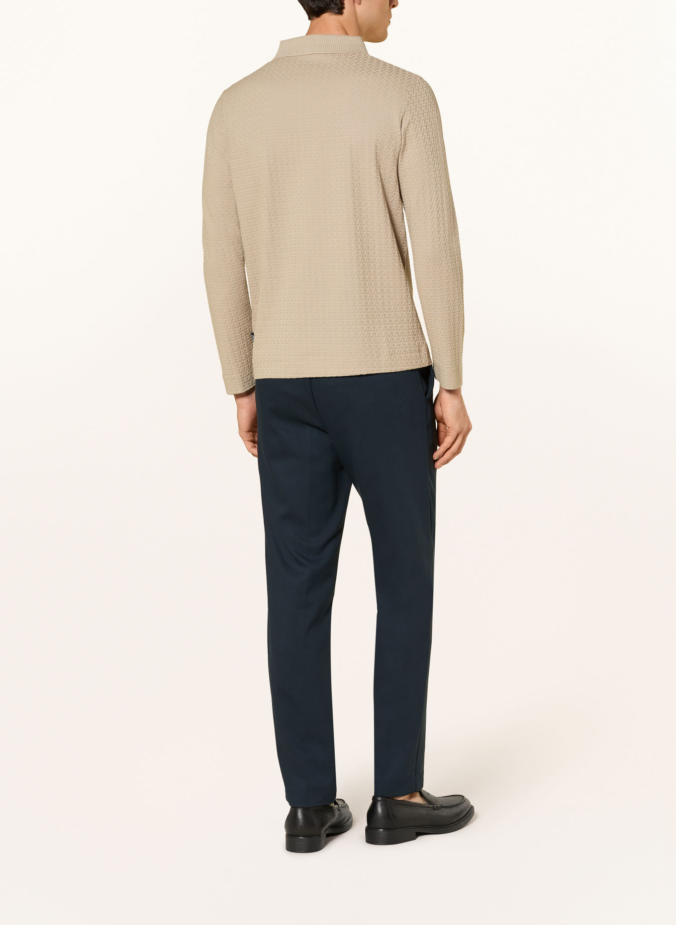 JOOP! Gebreid poloshirt TURVIN Modern Fit: BEIGE