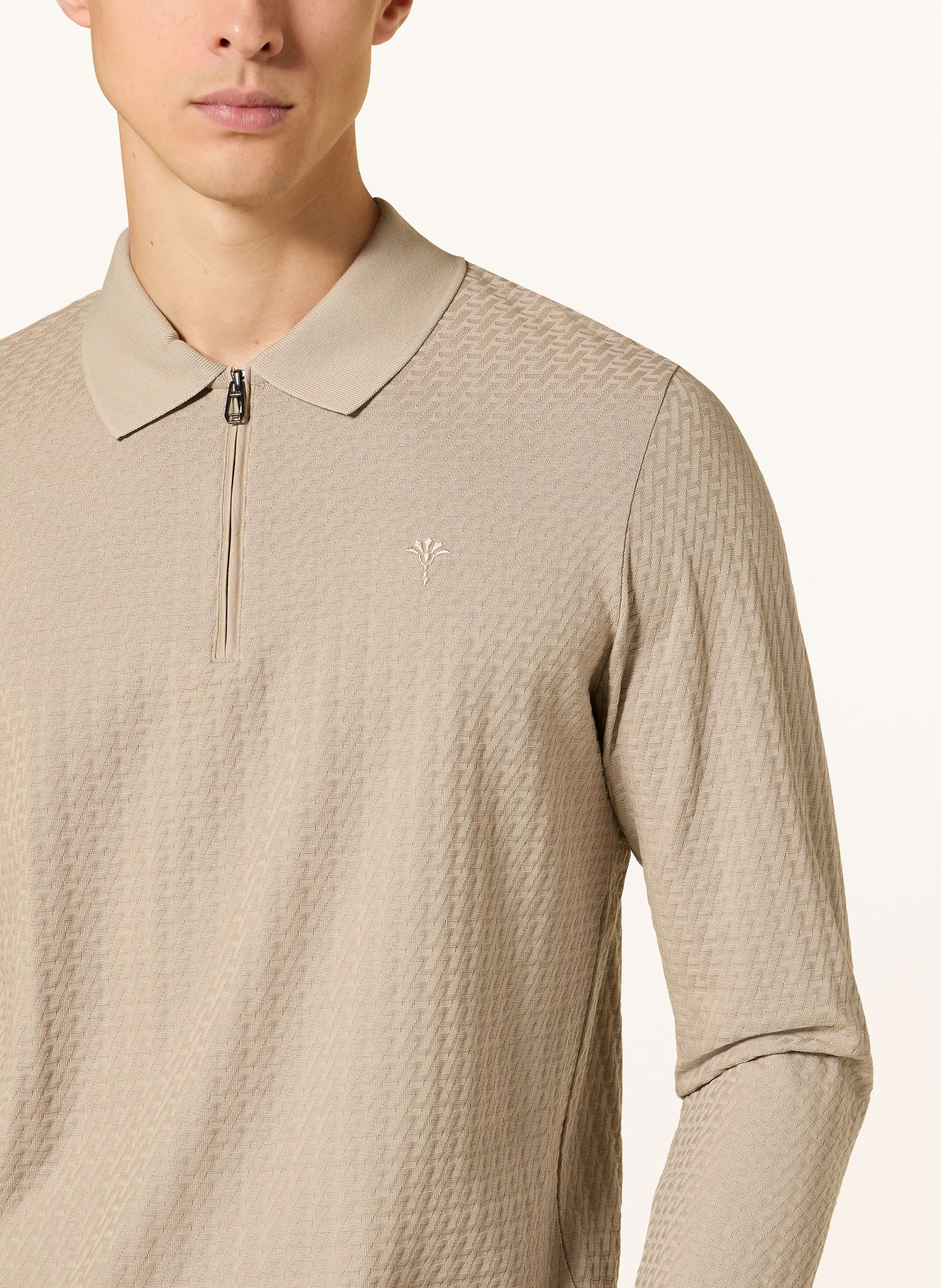 JOOP! Gebreid poloshirt TURVIN Modern Fit: BEIGE