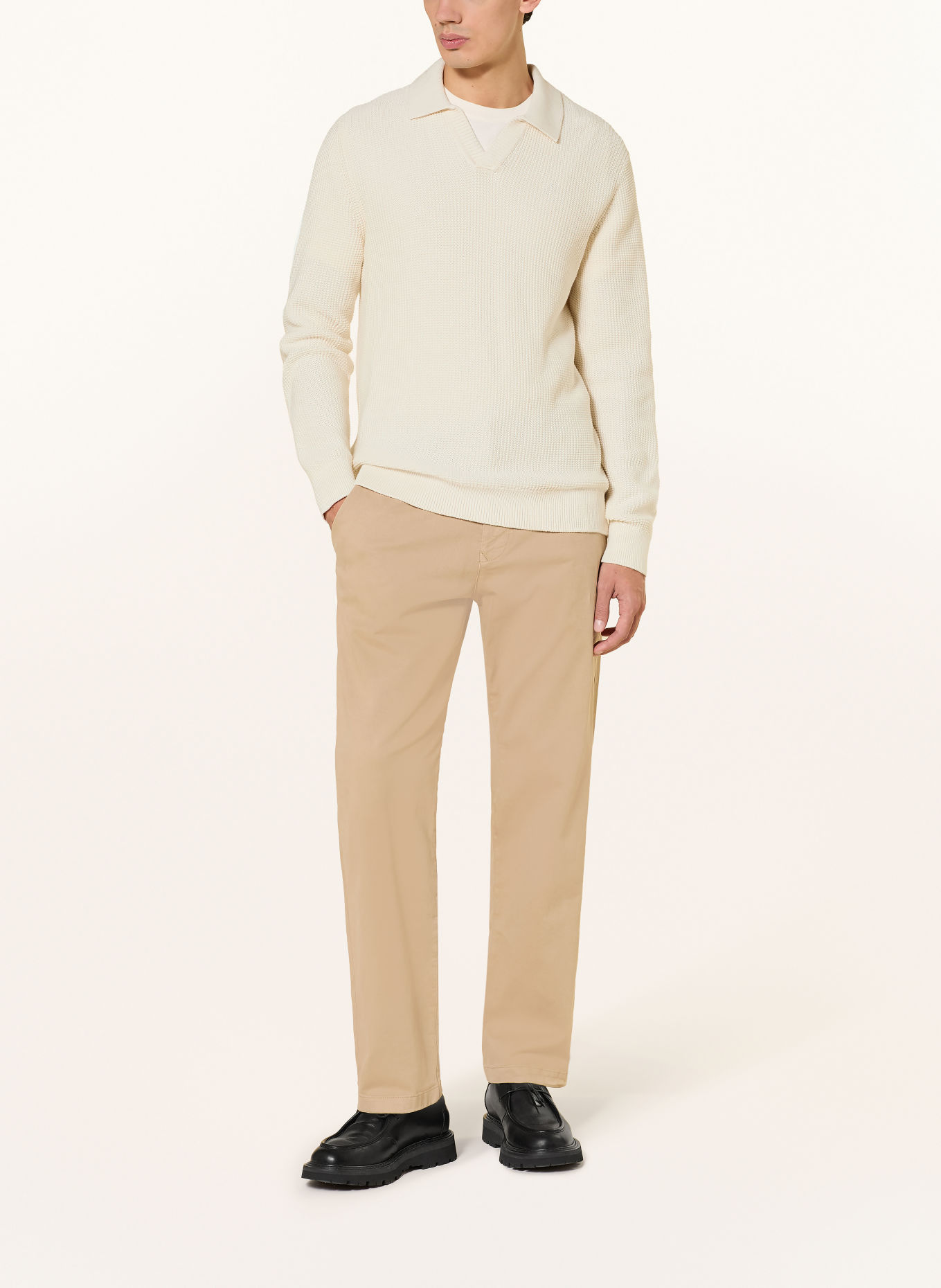 JOOP! XENNDER Knit polo shirt: ECRU