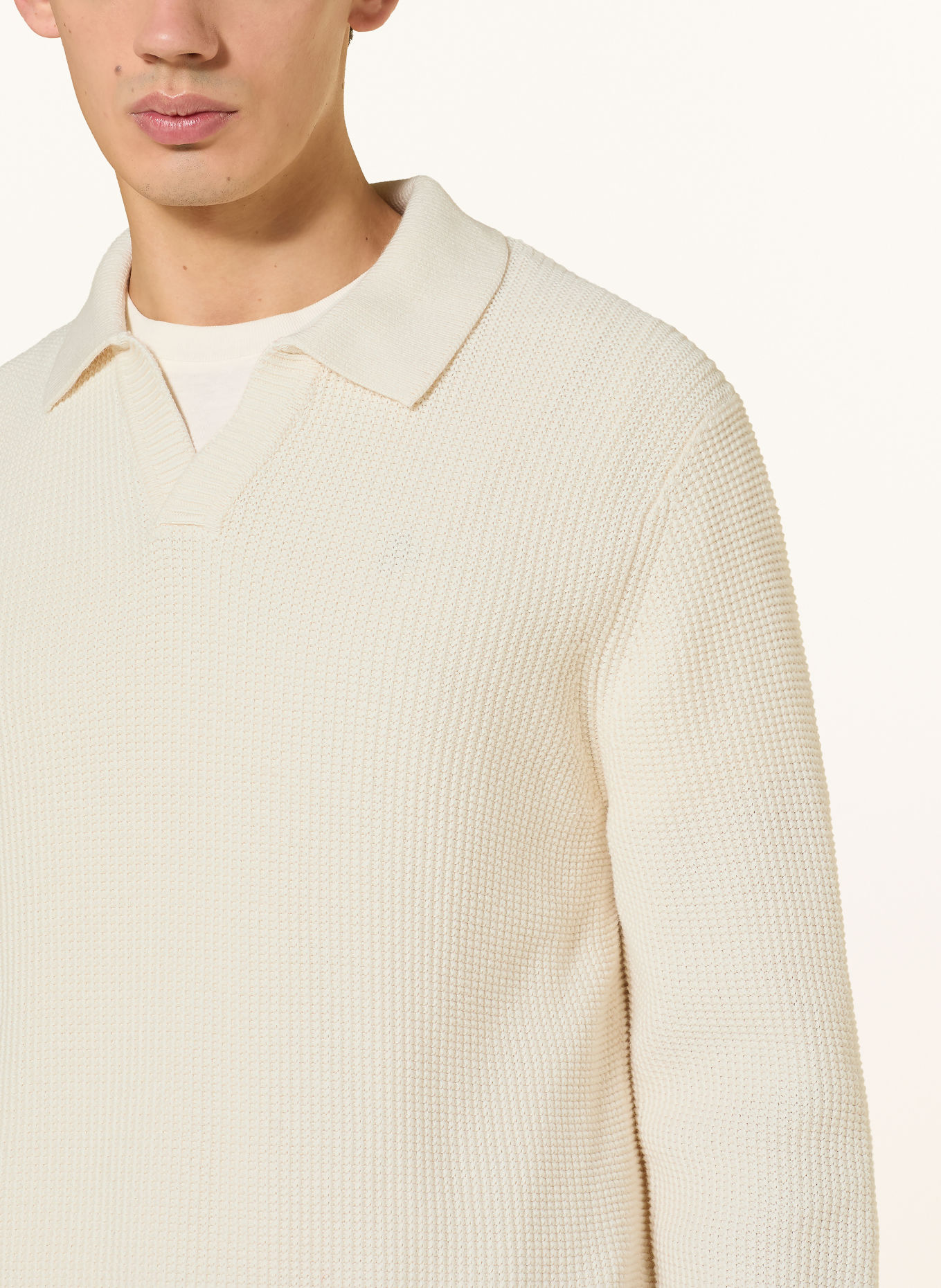 JOOP! XENNDER Knit polo shirt: ECRU