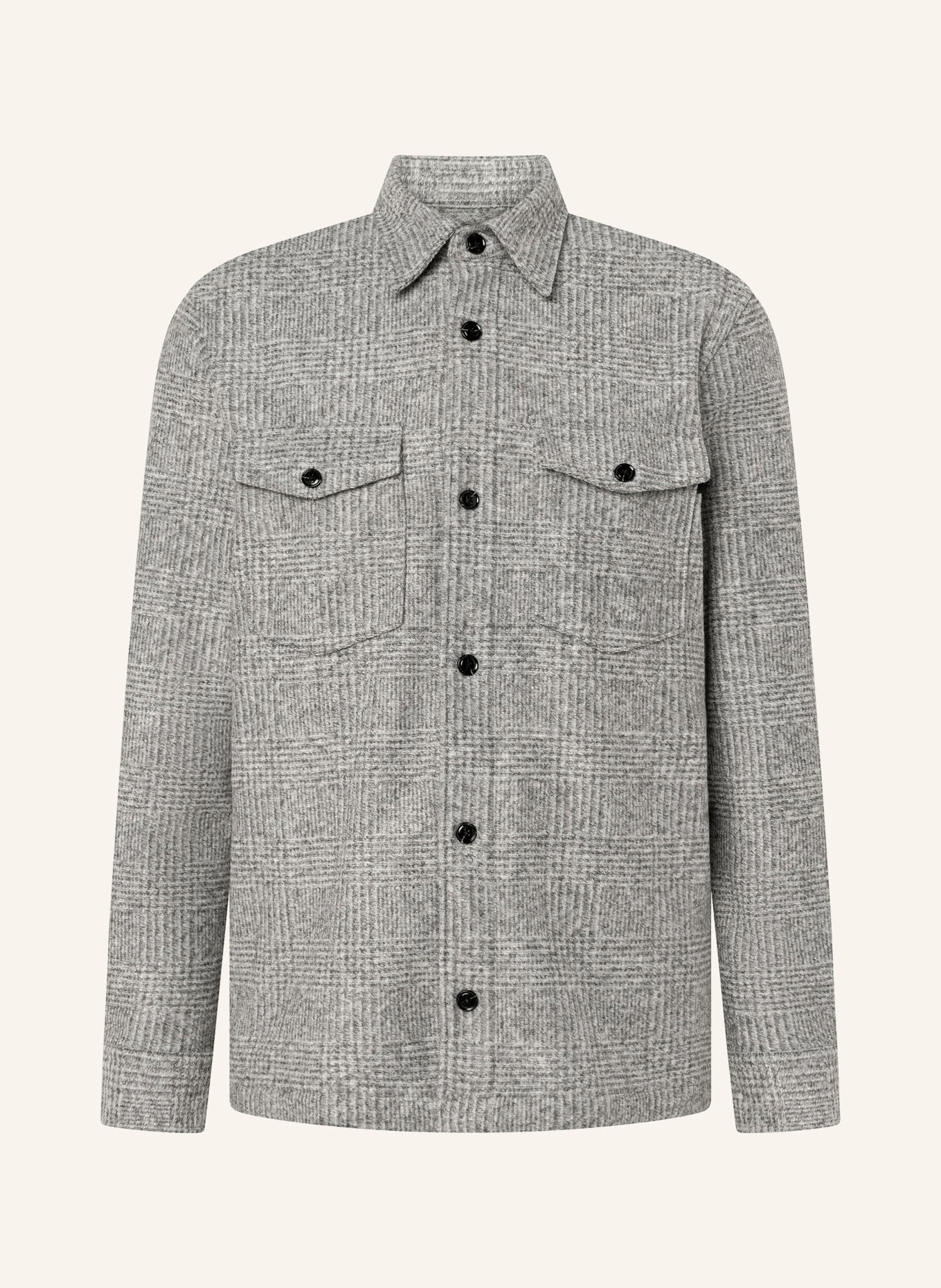 JOOP! Overshirt KOHEN: DONKERGRIJS / LICHTGRIJS