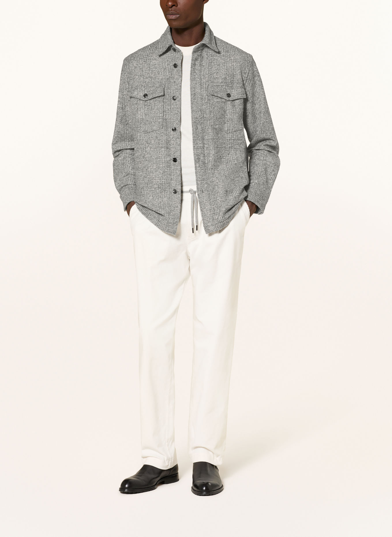 JOOP! Overshirt KOHEN: DONKERGRIJS / LICHTGRIJS