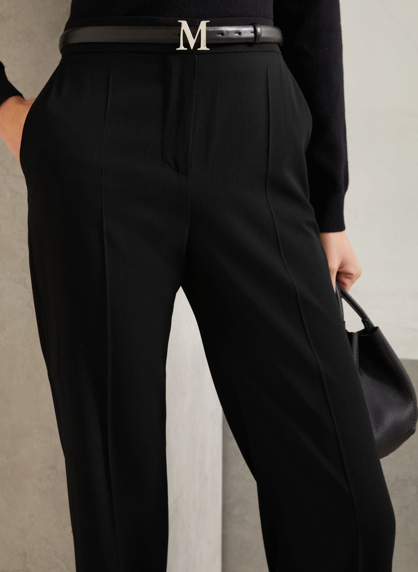 Max Mara Pantalon palazzo PERLE: NOIR