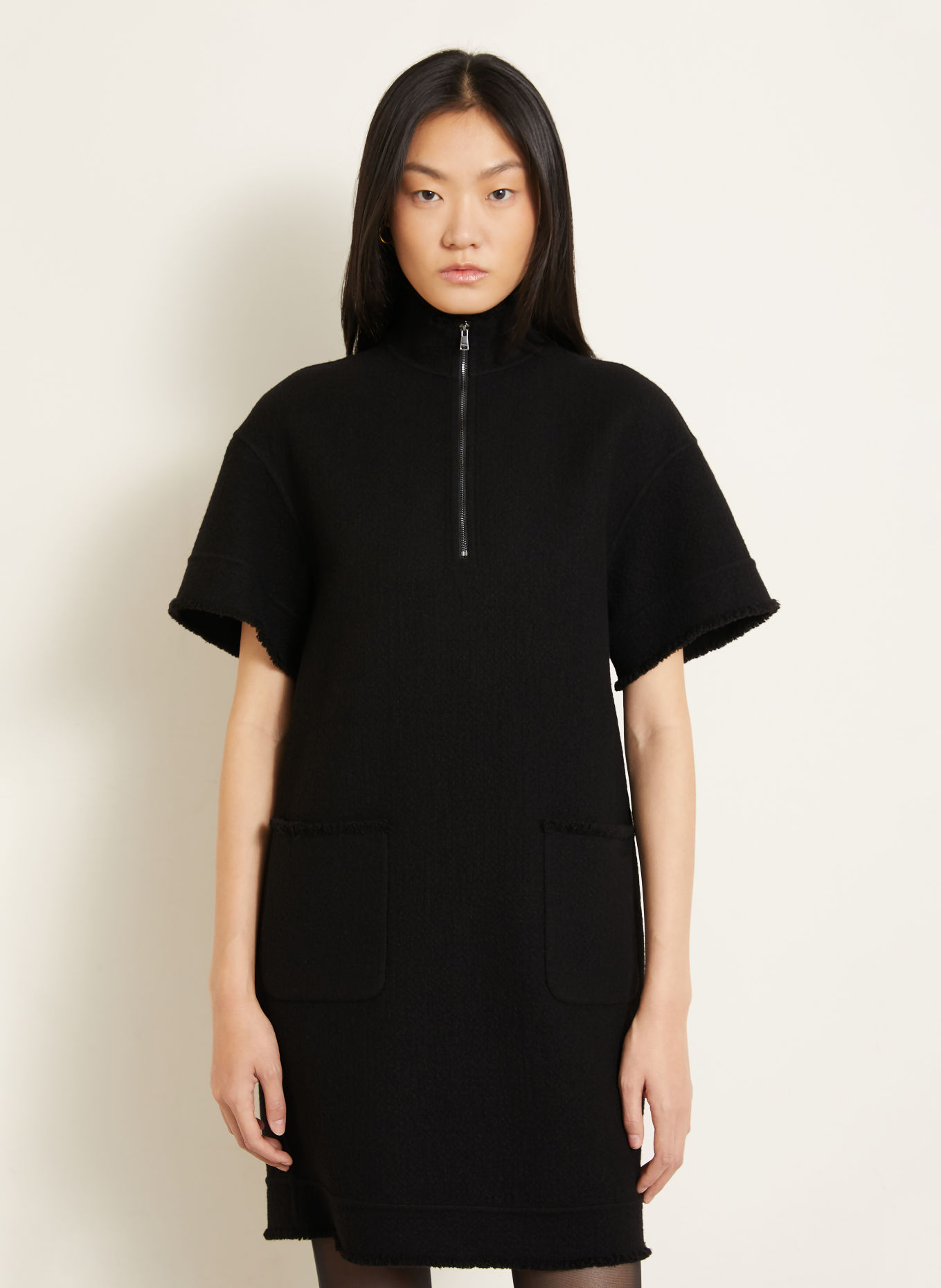 Max Mara Tweedjurk SAVANA: ZWART