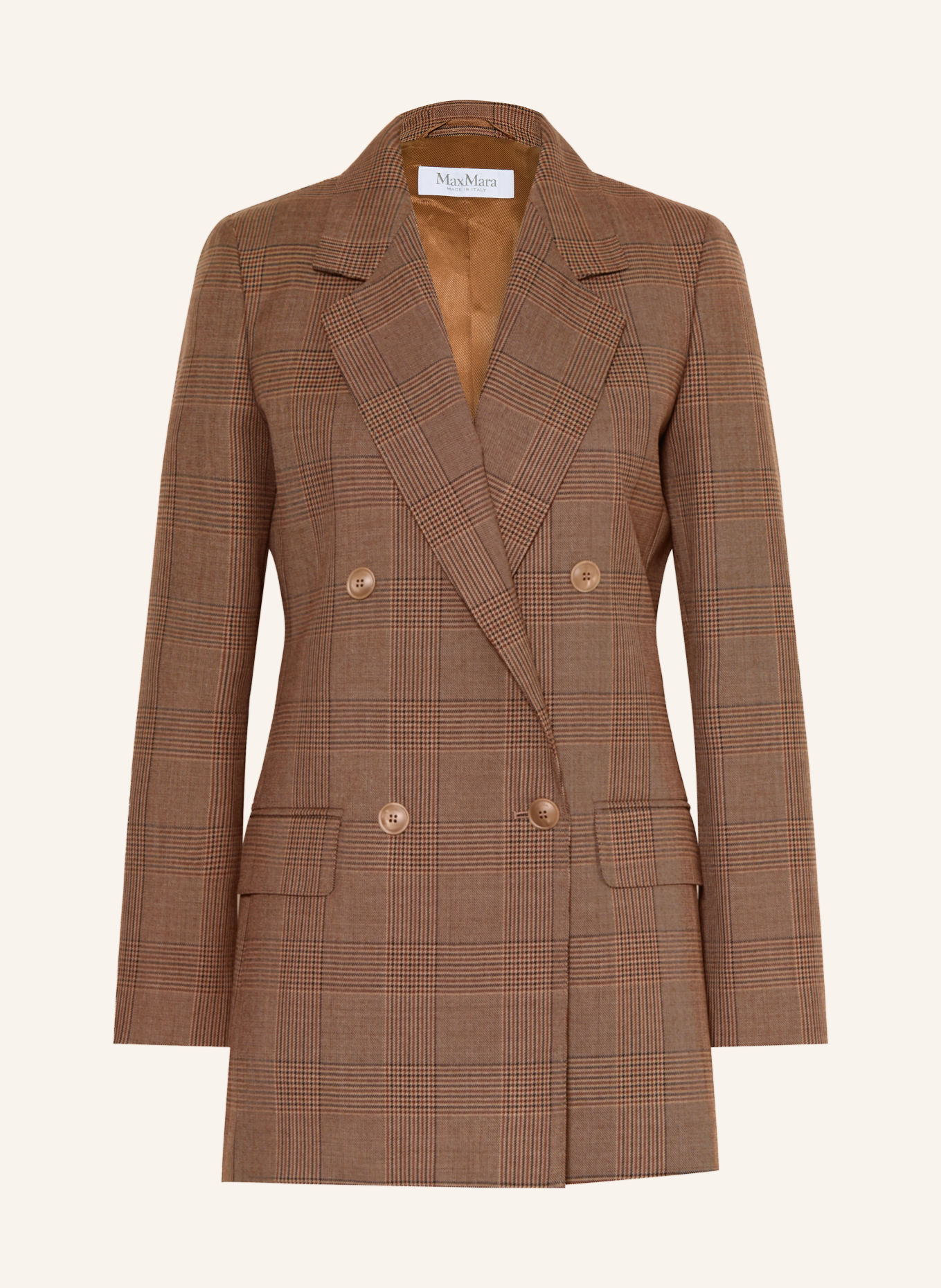 Max Mara Blazer long ASTRALE: CHAMEAU / MARRON FONCÉ
