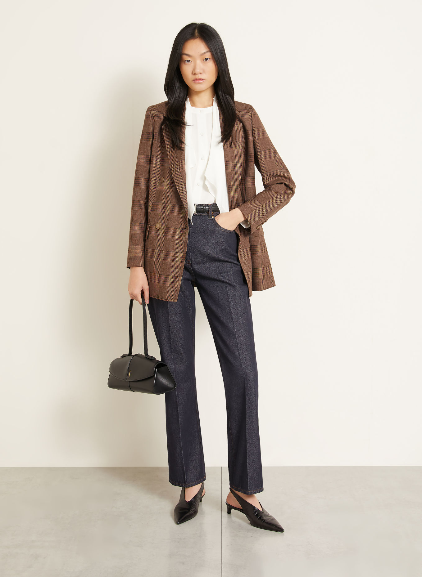 Max Mara Blazer long ASTRALE: CHAMEAU / MARRON FONCÉ