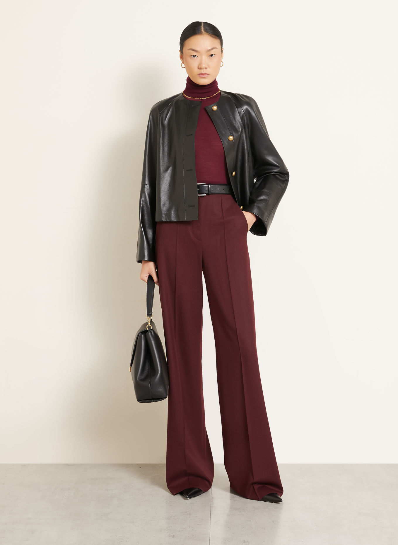 Max Mara Pull à col roulé SALUTO: ROUGE FONCÉ