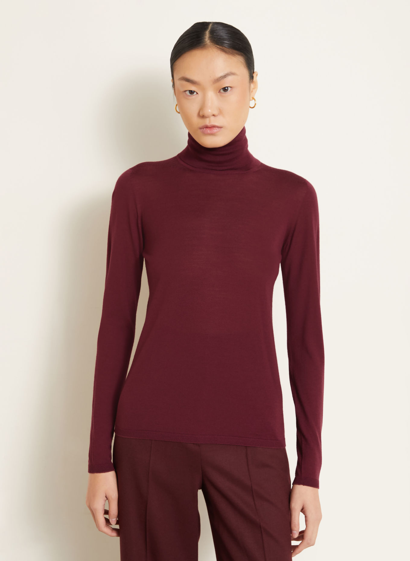 Max Mara Pull à col roulé SALUTO: ROUGE FONCÉ