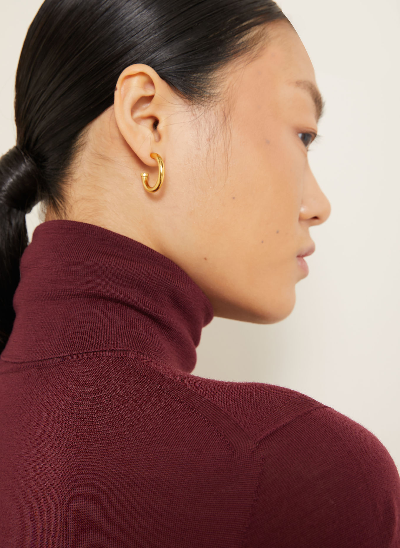 Max Mara Pull à col roulé SALUTO: ROUGE FONCÉ