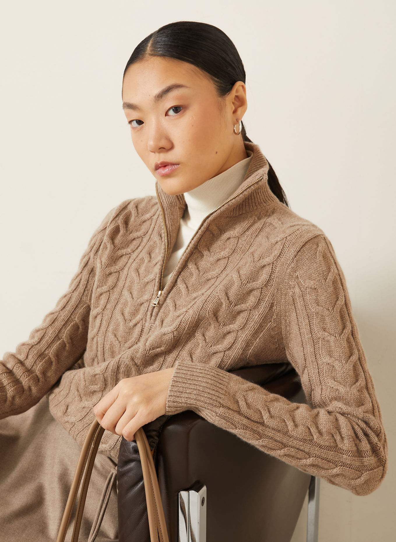 Max Mara Cashmere-Troyer LIBERO: CAMEL