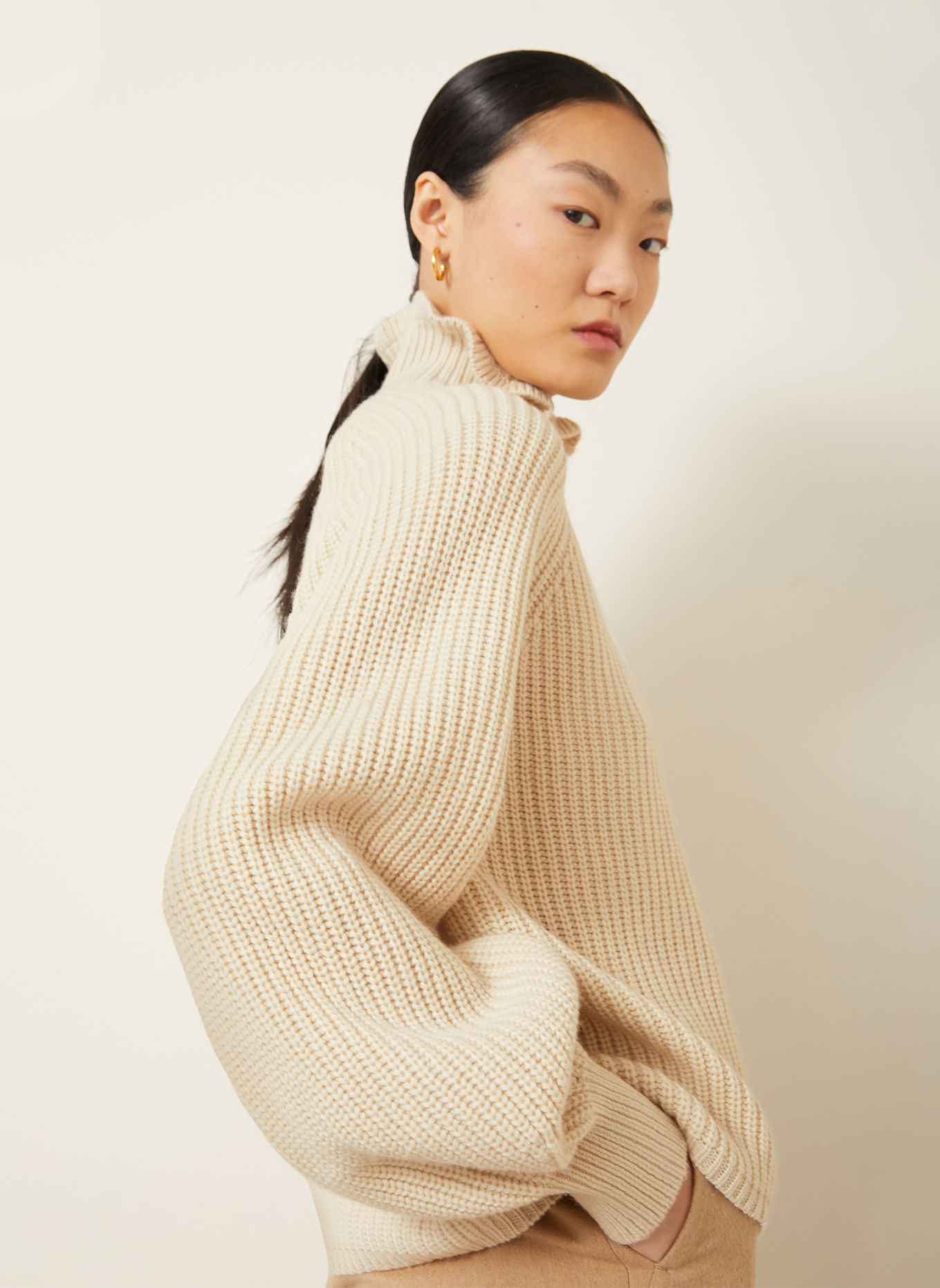 Max Mara Pullover PONTILE mit Cashmere: BEIGE