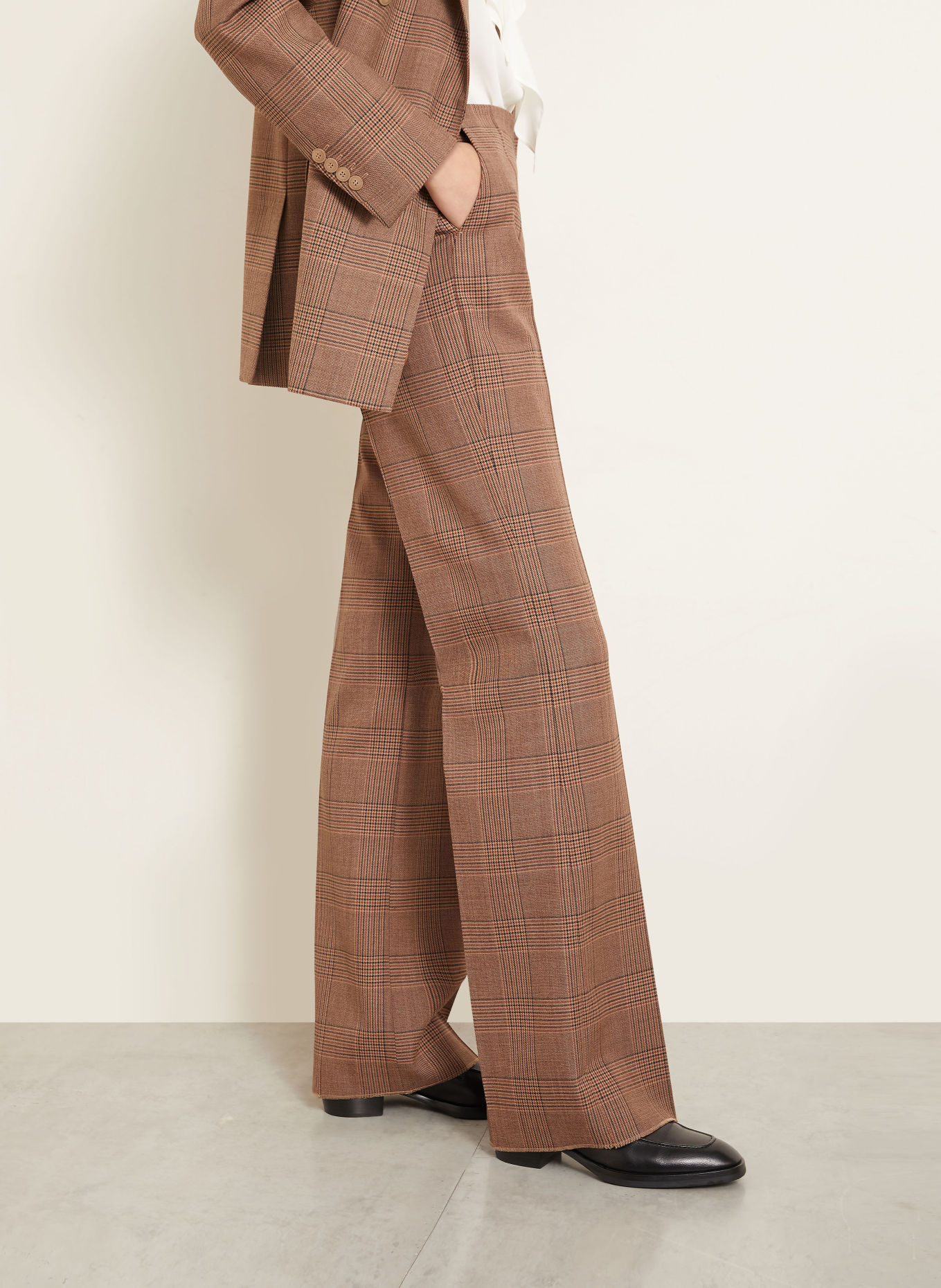 Max Mara Pantalon PEPATO: MARRON / MARRON CLAIR / NOIR