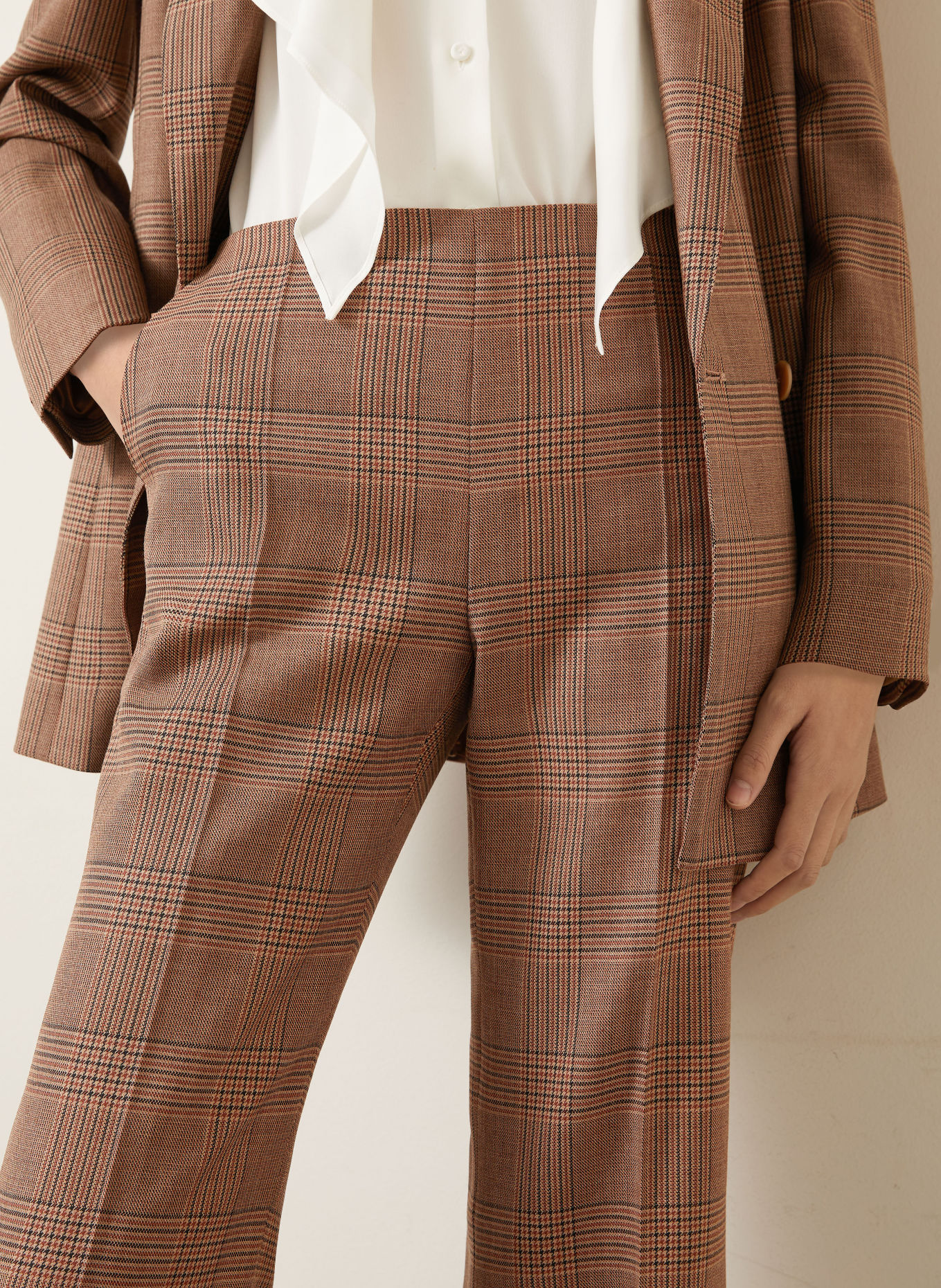 Max Mara Pantalon PEPATO: MARRON / MARRON CLAIR / NOIR