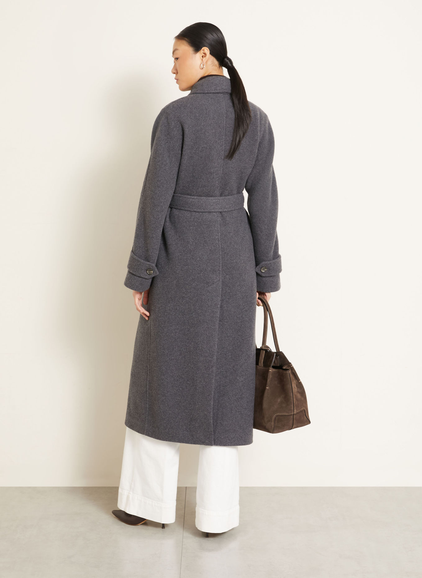 Max Mara Mantel CADMIO mit Cashmere: GRAU