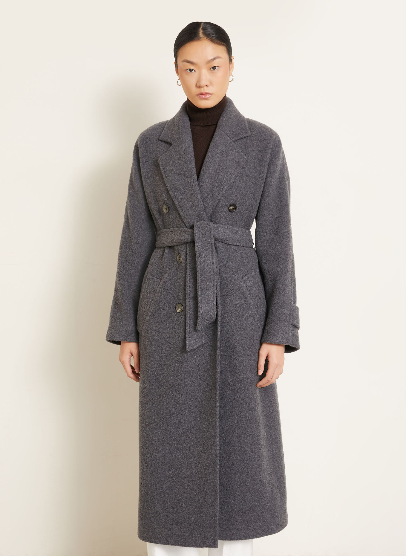 Max Mara Mantel CADMIO mit Cashmere: GRAU