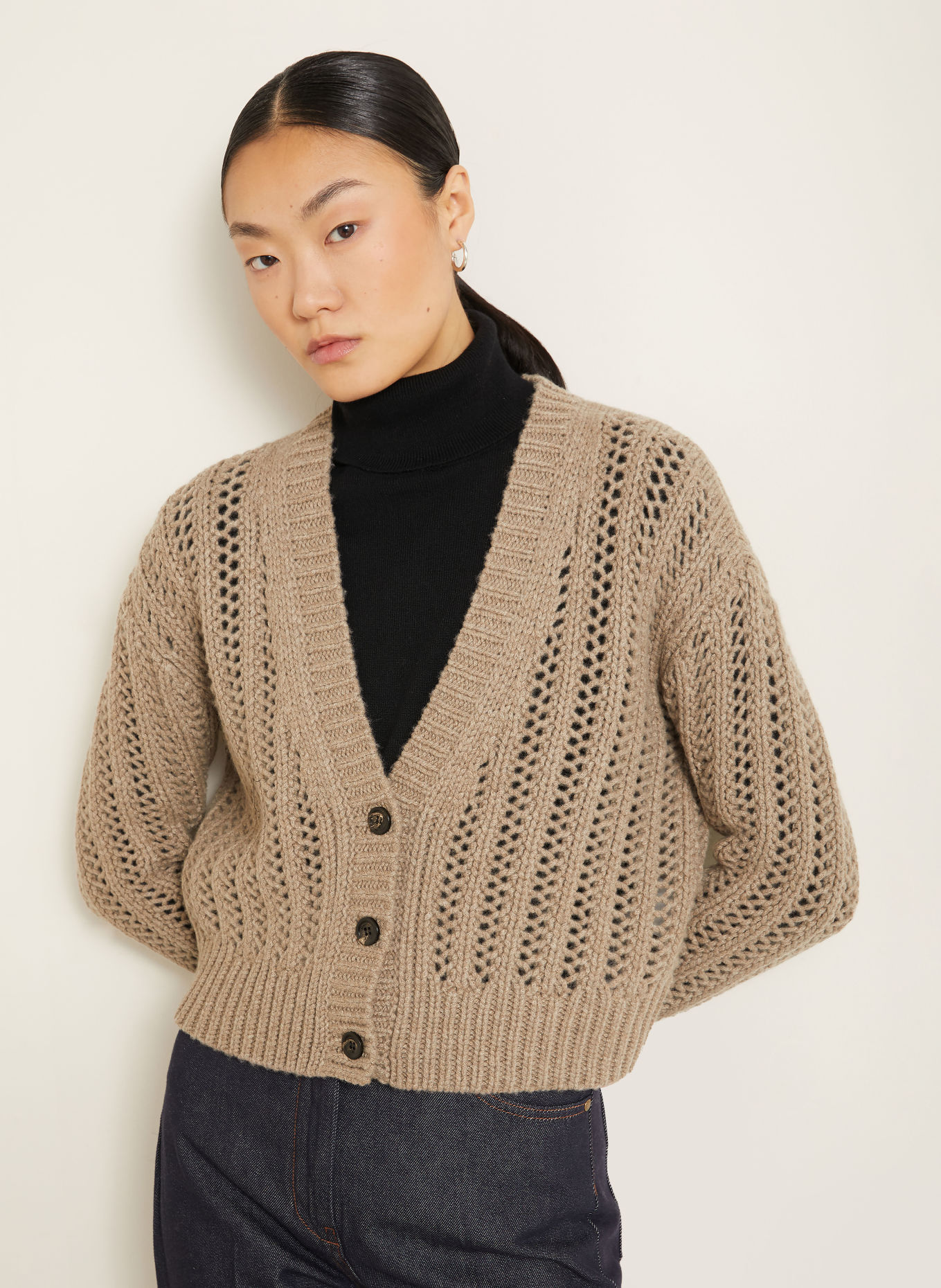 Max Mara Strickjacke ZAINO aus Cashmere: CAMEL