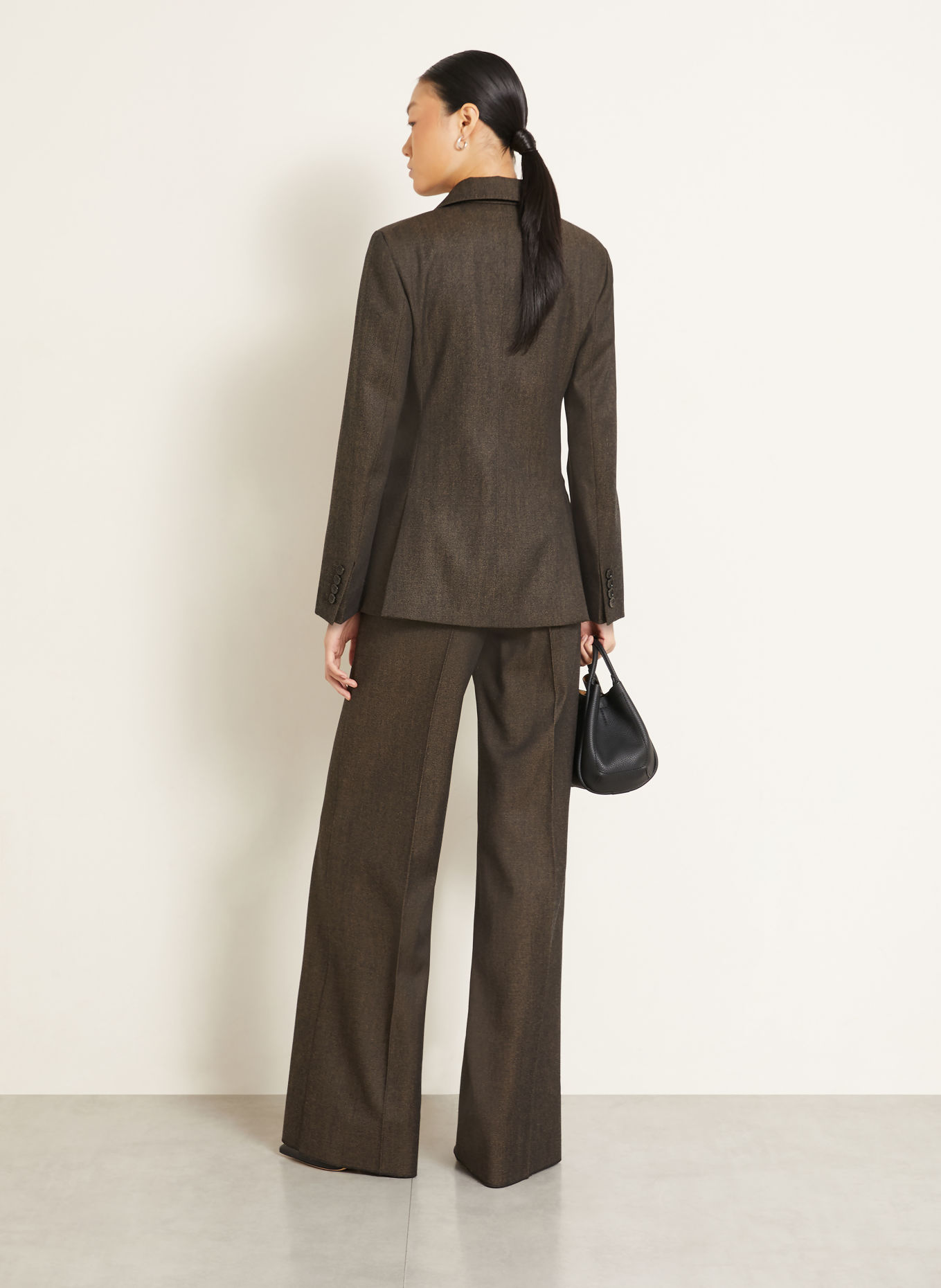 Max Mara Pantalon palazzo CAMPO: NOIR