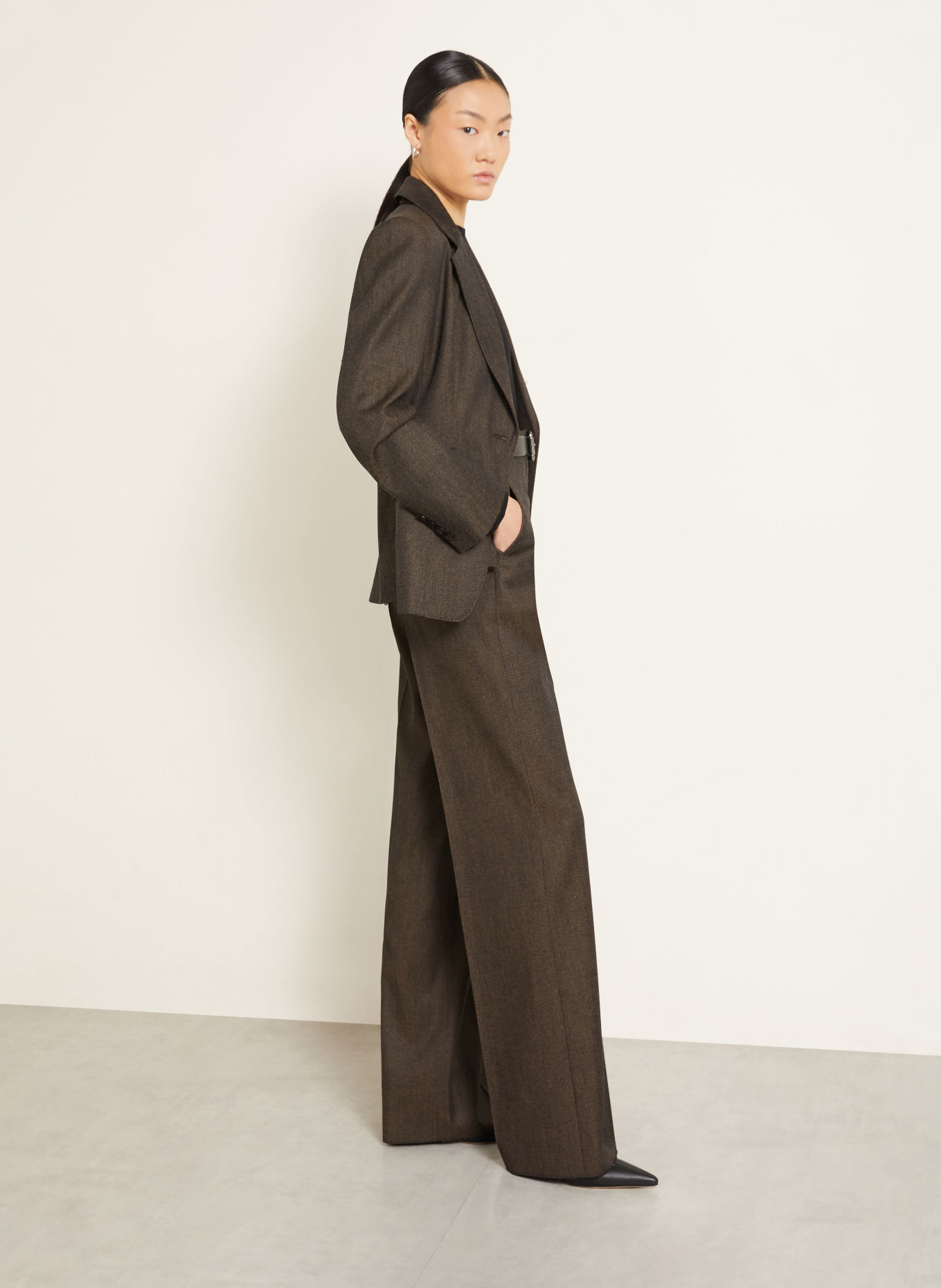 Max Mara Pantalon palazzo CAMPO: NOIR