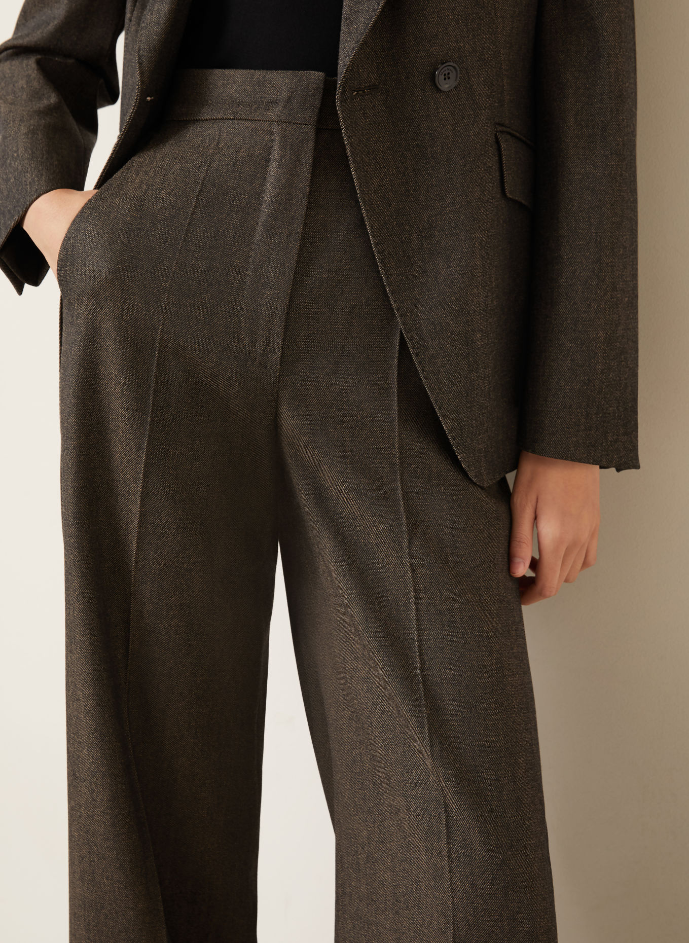 Max Mara Pantalon palazzo CAMPO: NOIR