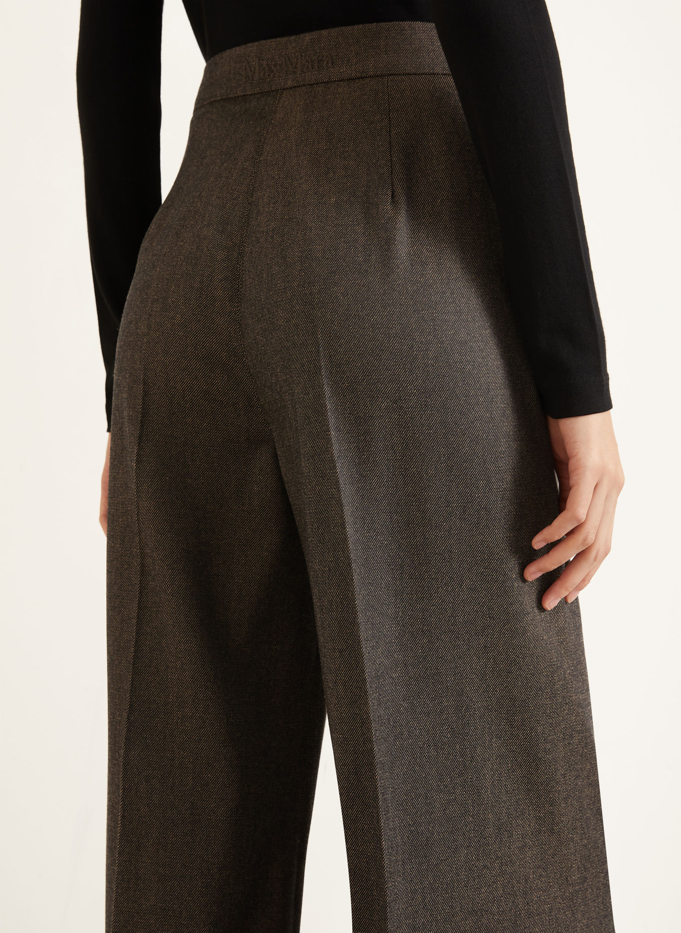 Max Mara Pantalon palazzo CAMPO: NOIR