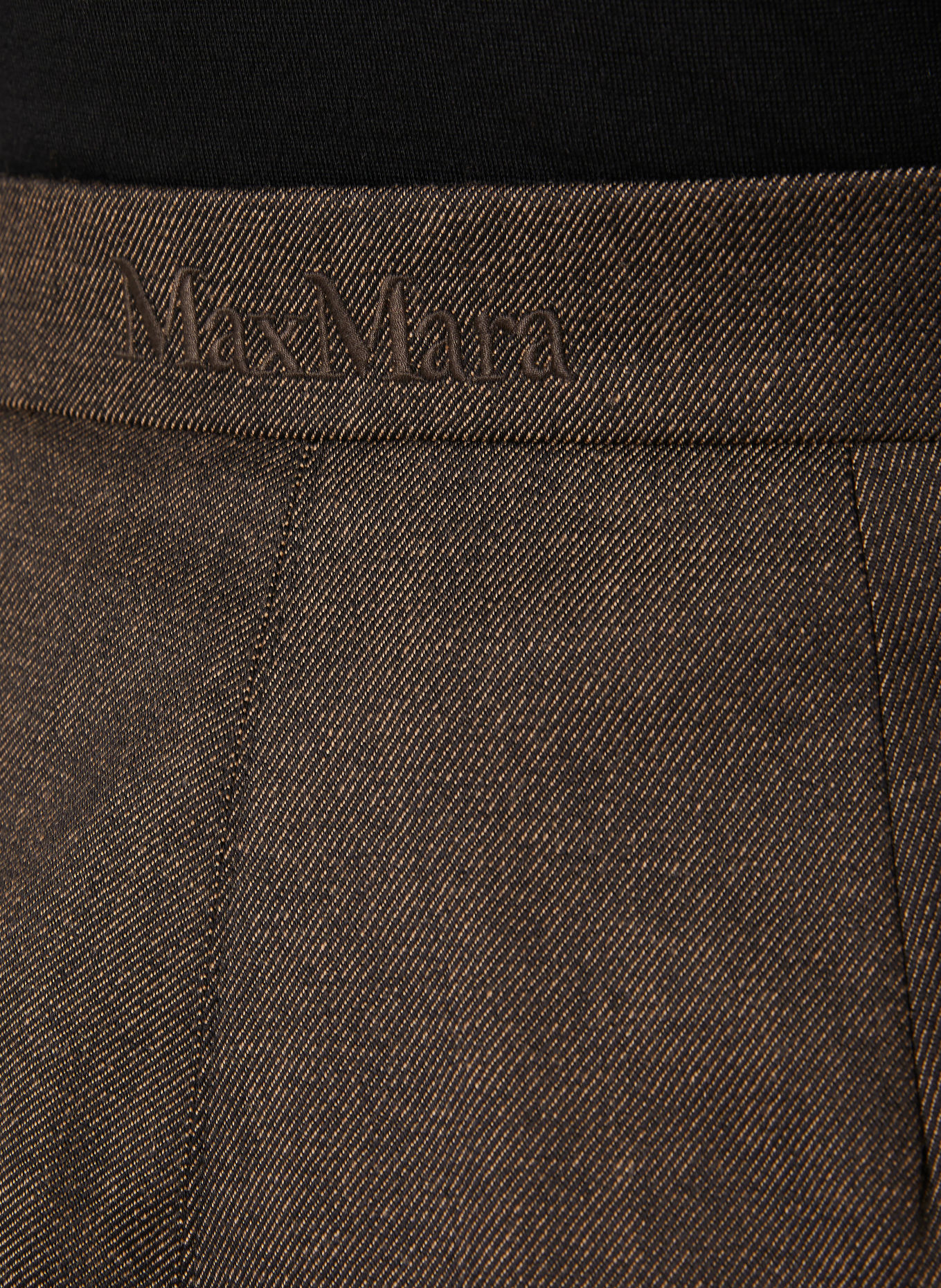 Max Mara Pantalon palazzo CAMPO: NOIR