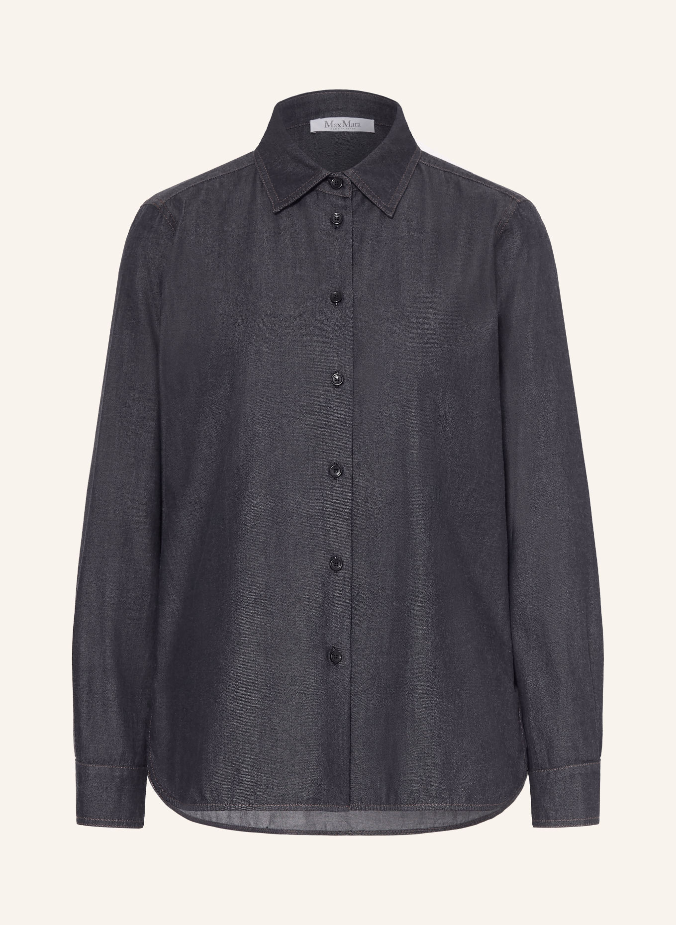 Max Mara Chemise en jean MOLO: BLEU FONCÉ