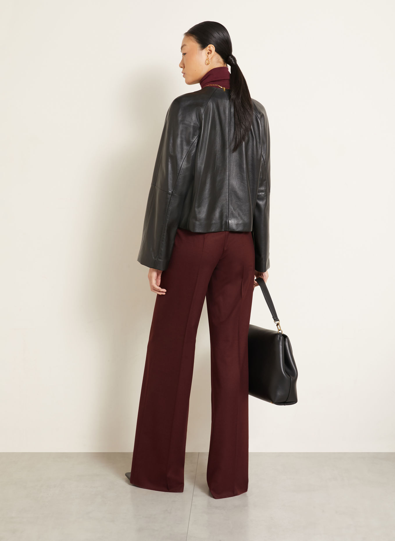 Max Mara Pantalon palazzo EXTRA: ROUGE FONCÉ