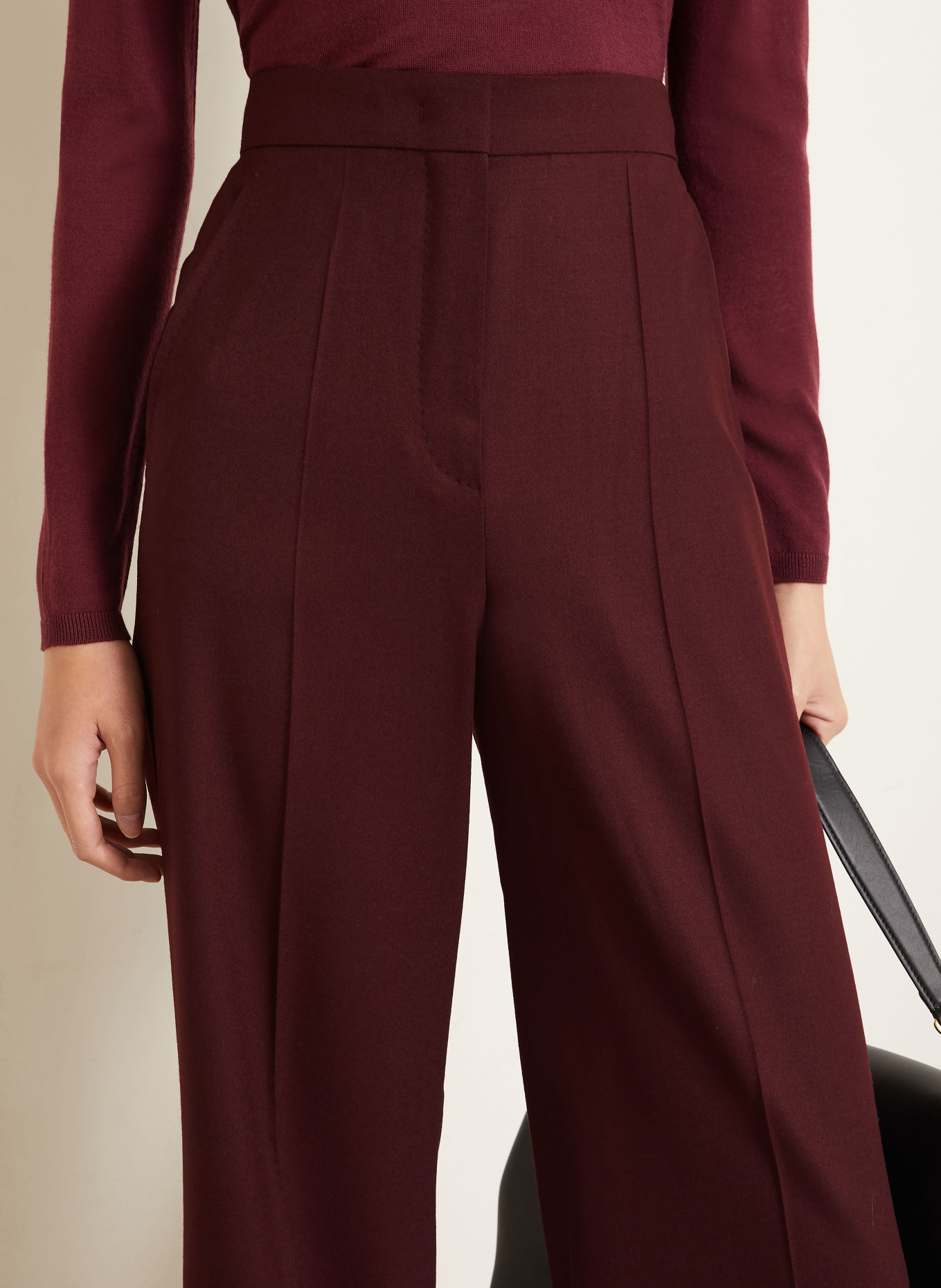 Max Mara Pantalon palazzo EXTRA: ROUGE FONCÉ
