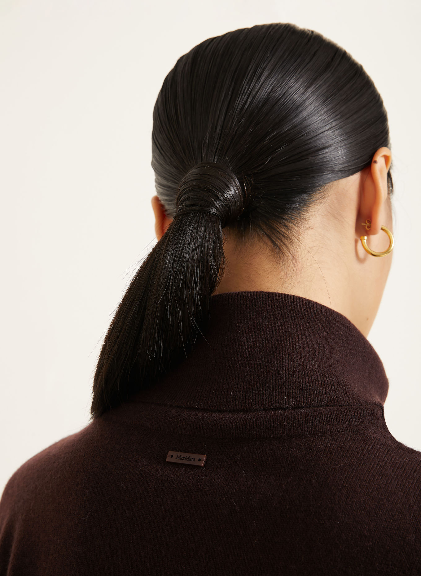 Max Mara Pull à col roulé OTTELIA en cachemire: MARRON FONCÉ
