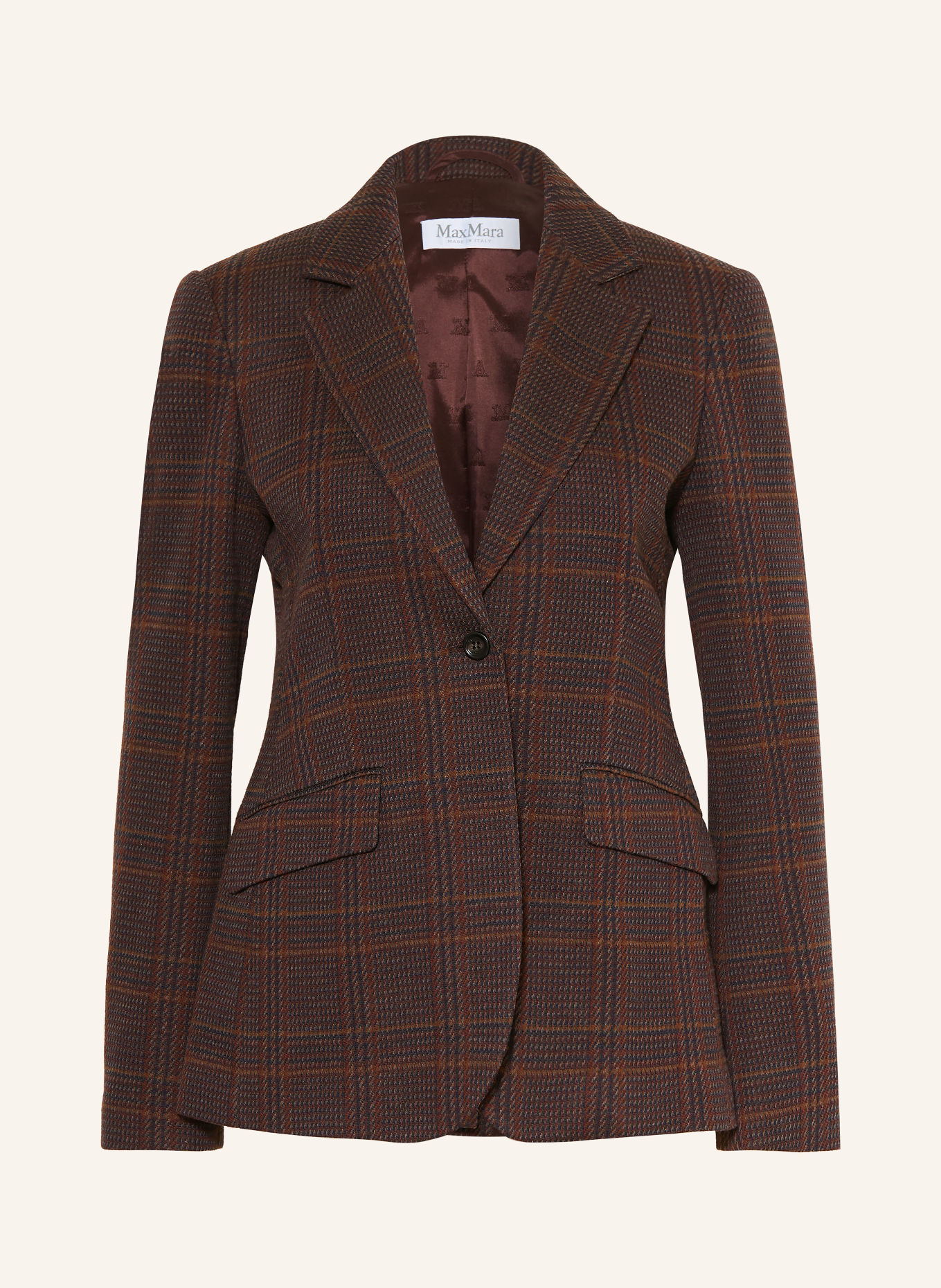 Max Mara ABATE Jersey Blazer: DARK RED / BROWN
