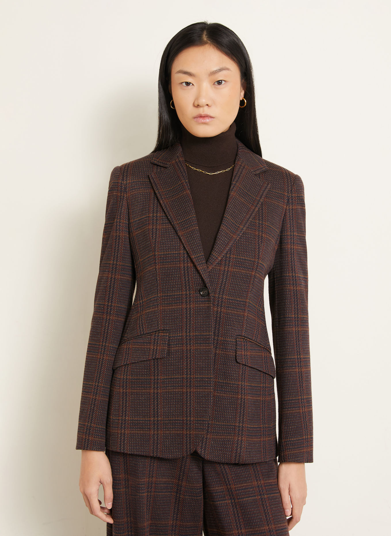 Max Mara ABATE Jersey Blazer: DARK RED / BROWN