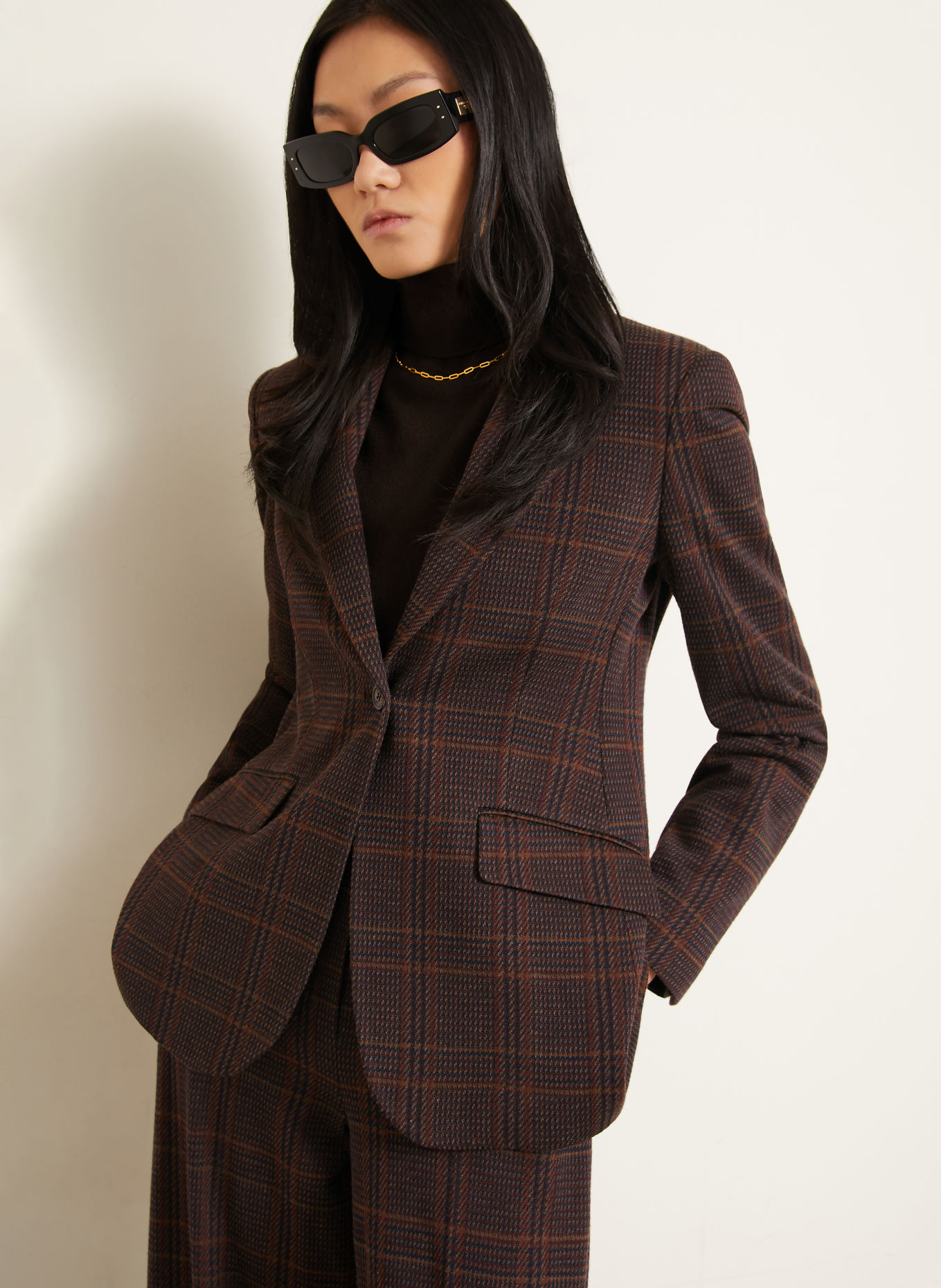 Max Mara ABATE Jersey Blazer: DARK RED / BROWN