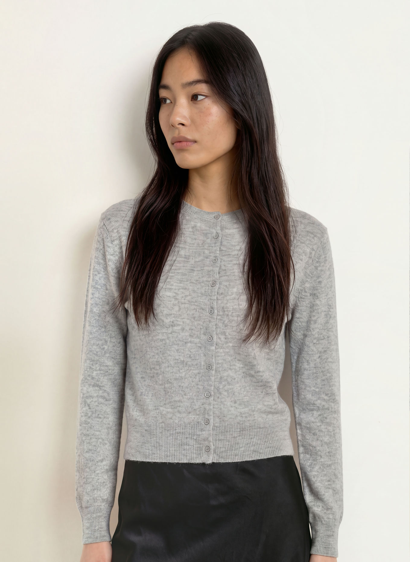 NEO NOIR Vest BINA met kasjmier: GRIJS