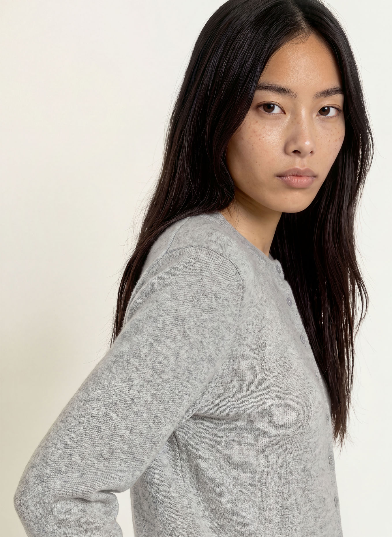 NEO NOIR Vest BINA met kasjmier: GRIJS